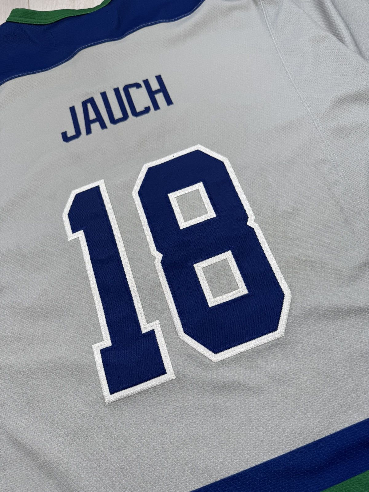 Other Vintage Hockey Jersey Ducks Finland Switzerland #18 Jauch Size US L / EU 52-54 / 3 - 12 Thumbnail