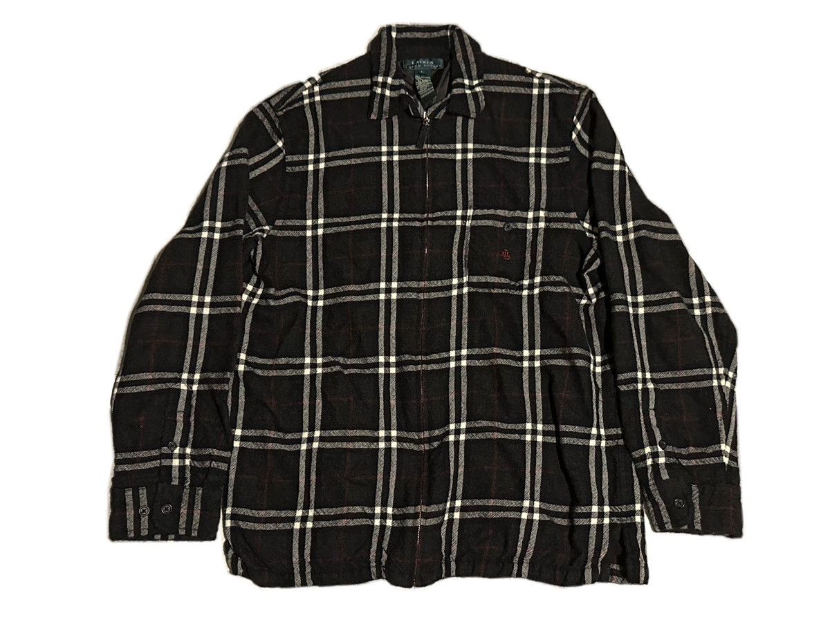 Polo Ralph Lauren × Vintage Ralph Lauren Zip Up Flannel Size US XS / EU 42 / 0 - 1 Thumbnail