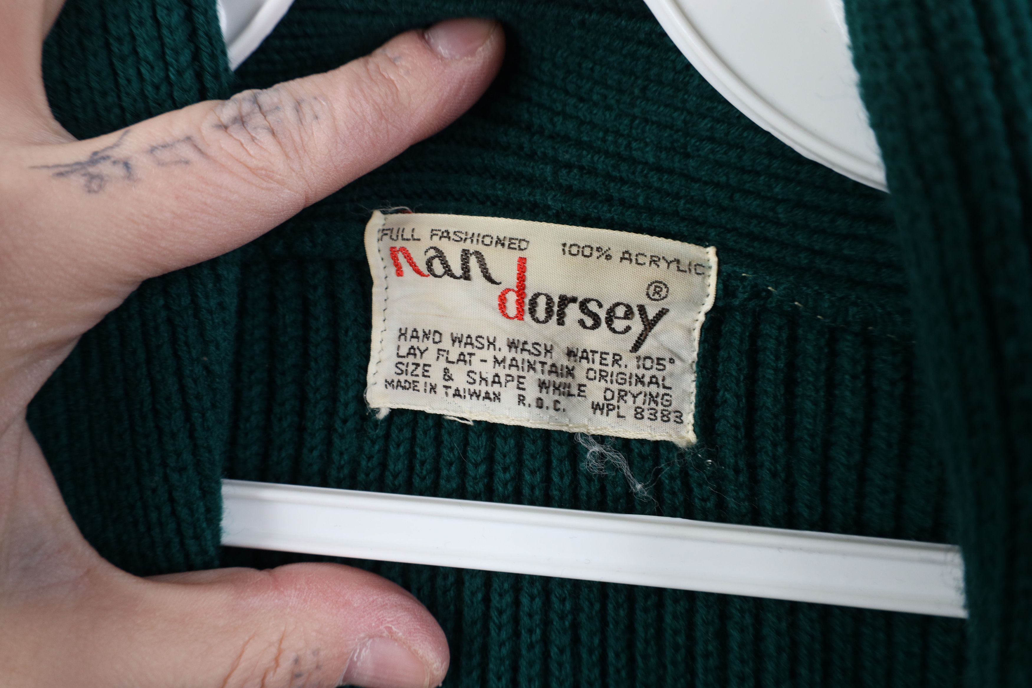 Vintage Vintage 70s Streetwear Blank Chunky Ribbed Knit Cardigan Size M / US 6-8 / IT 42-44 - 5 Thumbnail