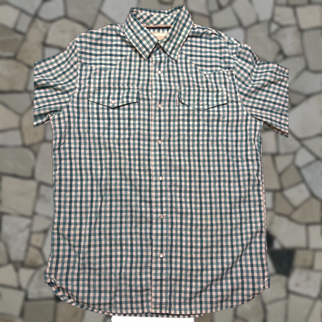 Levi's Levi's Shirt Mens S Blue White Check Pockets Pearl Snap Button-Up Western Outdoor Classic Casual Size US S / EU 44-46 / 1 - 1 Thumbnail