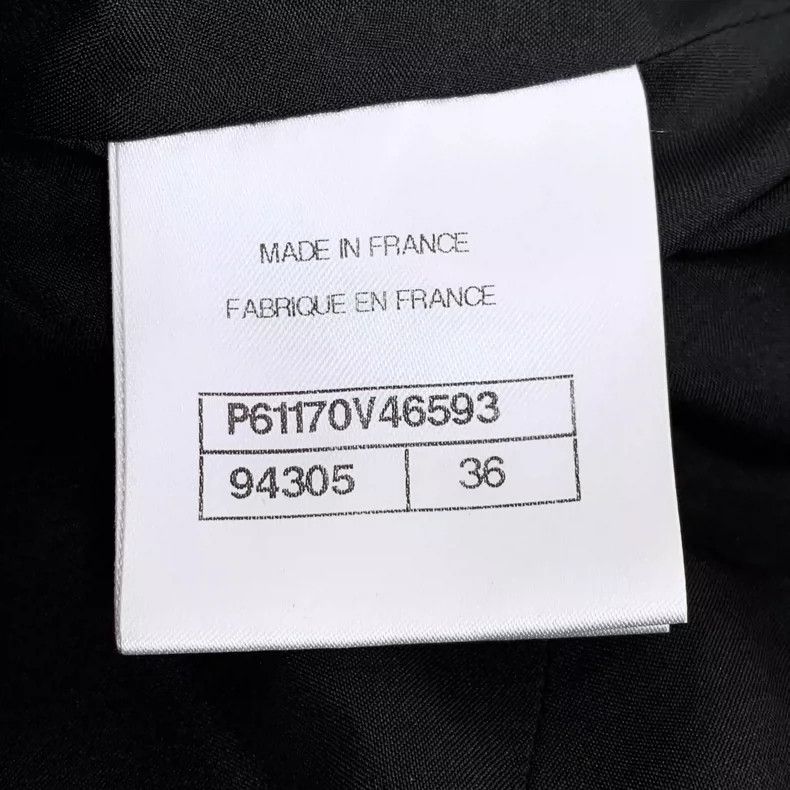 Chanel Chanel Black logo silk straight long skirt Size 24" / US 00 / IT 34 - 7 Thumbnail