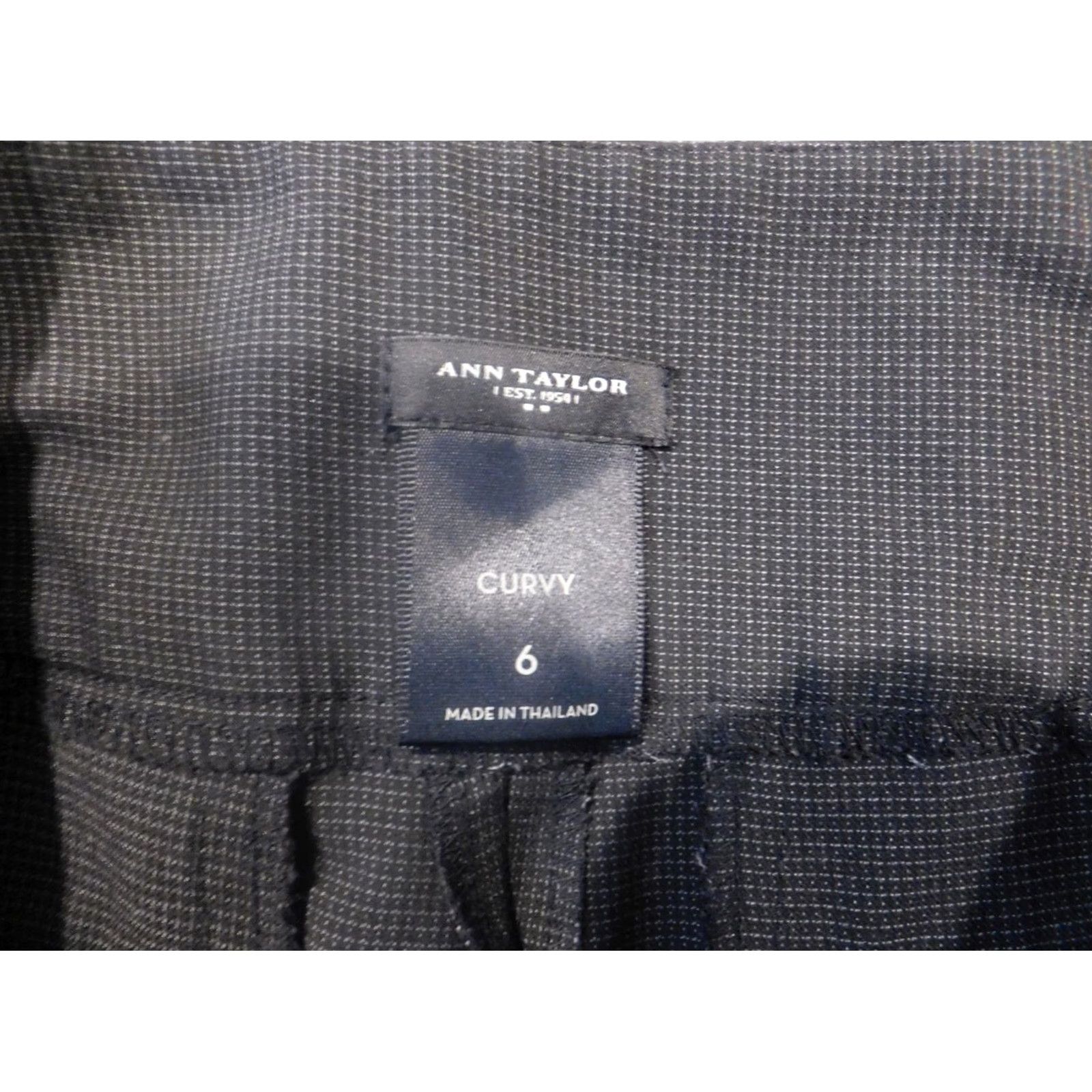 Ann Taylor Ann Taylor Pants 6 Gray Plaid Straight Womens Stretch Polyester Chino Casual Regular Inseam 30 in Size 28" / US 6 / IT 42 - 4 Thumbnail