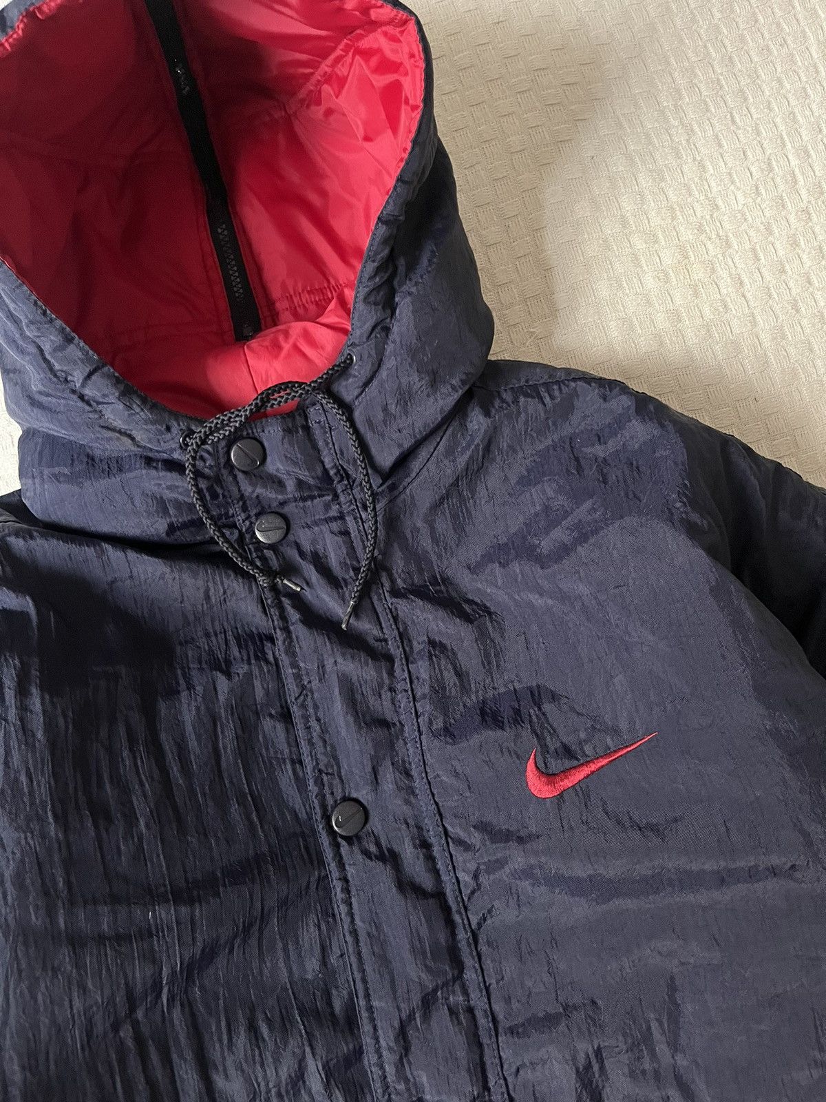 Nike Vintage 90s Nike Parka Cold Coat Jacket with Hoodie Size US S / EU 44-46 / 1 - 2 Thumbnail