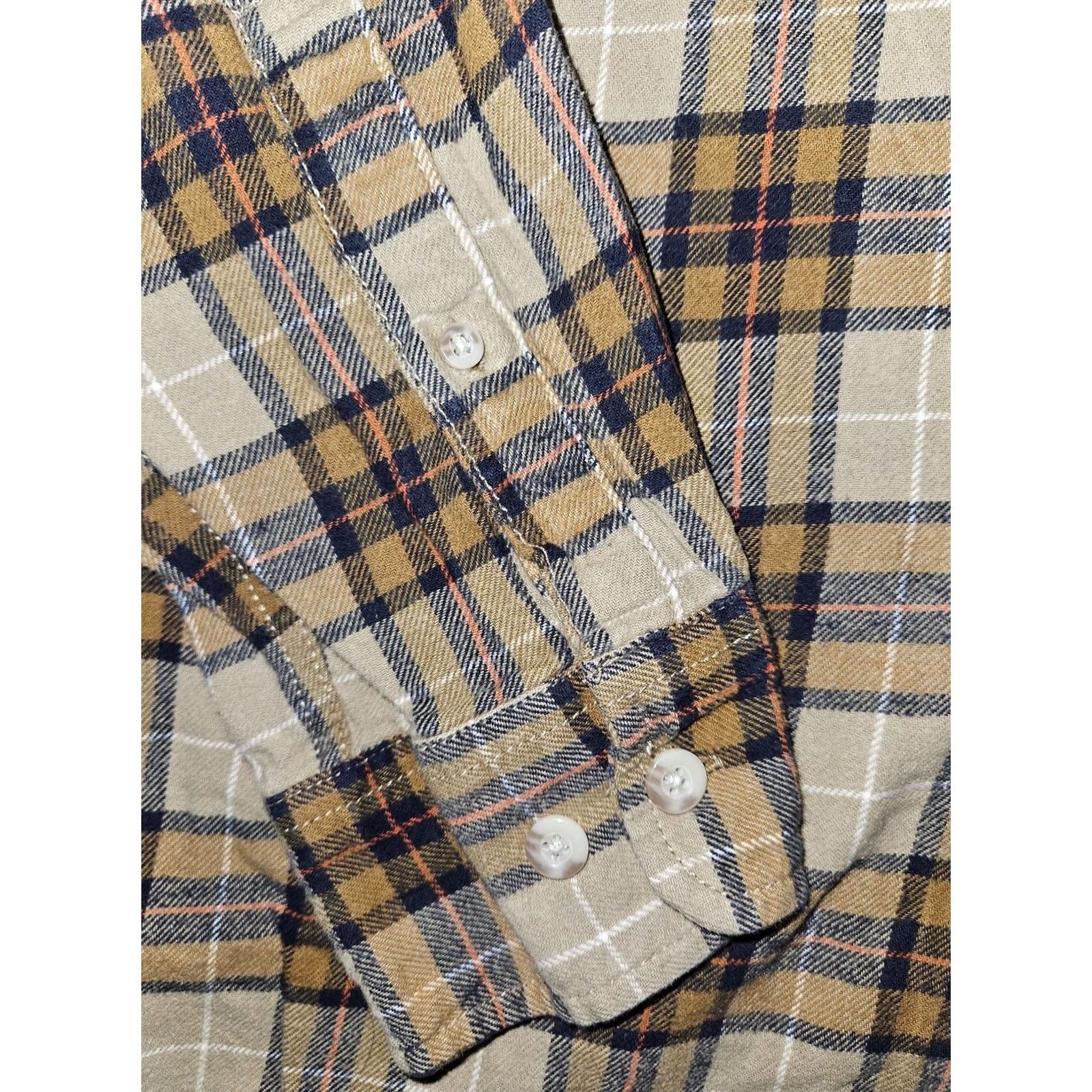 Eddie Bauer Eddie Bauer Shirt Mens 2XL Beige Plaid Flannel Button Front Long Sleeve Casual Size US XXL / EU 58 / 5 - 5 Thumbnail
