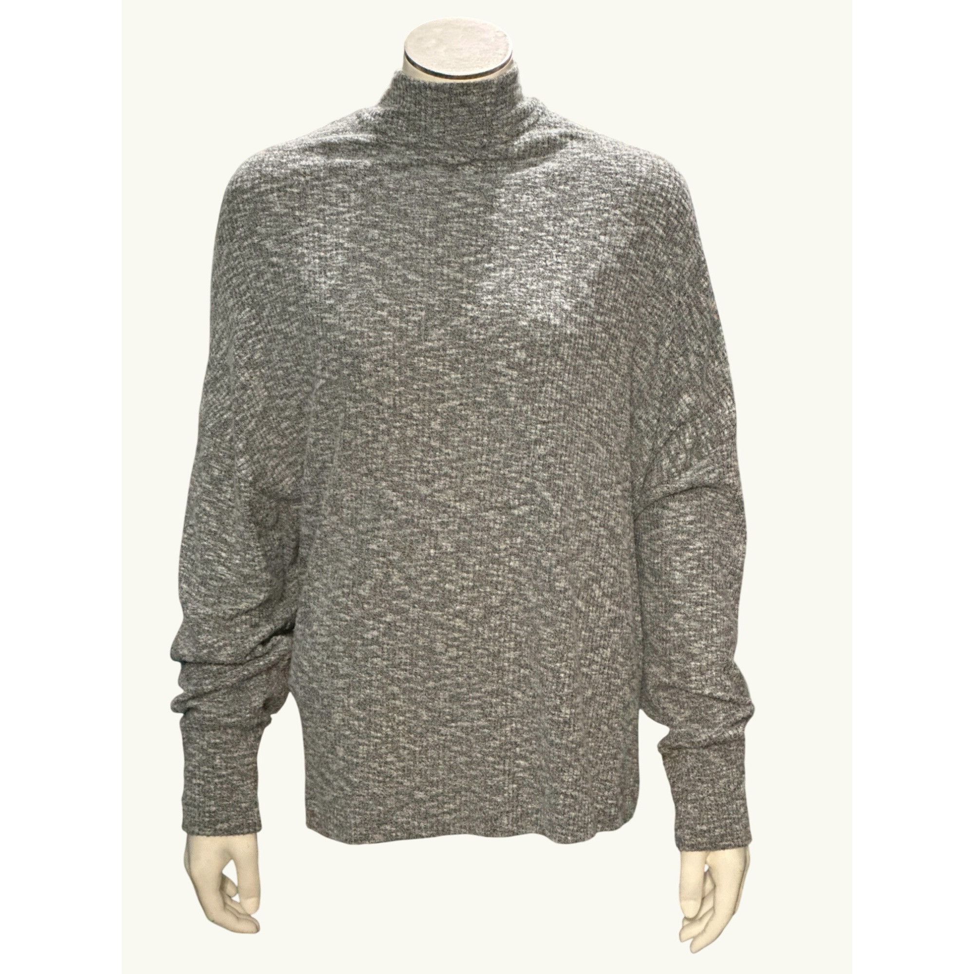 Other CCC Slash Neck Cut Out Back Gray Open Turtleneck Sweater Lar Size L / US 10 / IT 46 - 1 Thumbnail