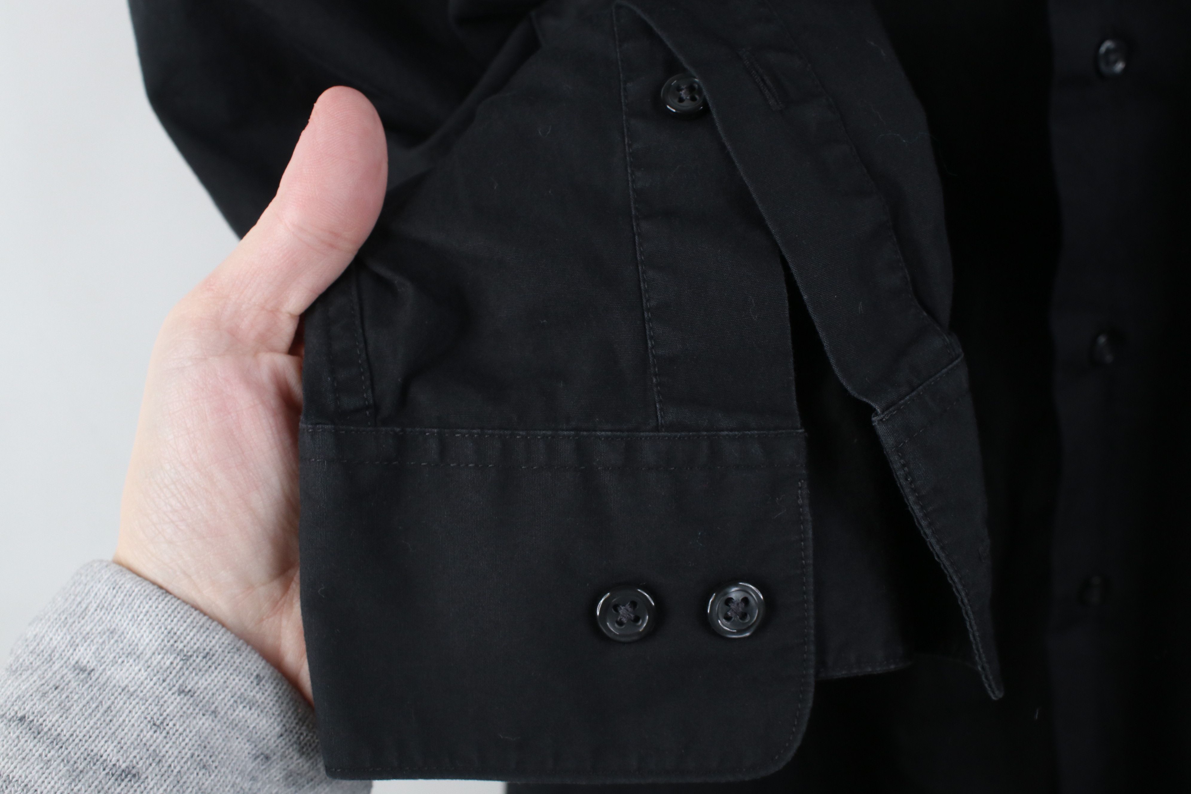 Fubu Vintage 90s FUBU Faded Spell Out Collared Button Shirt Black Size US L / EU 52-54 / 3 - 7 Thumbnail