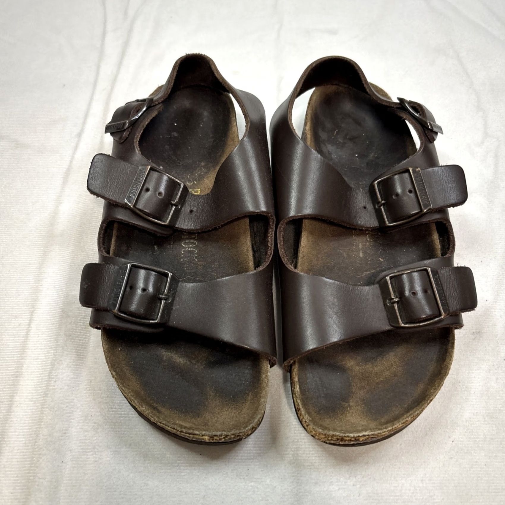 Birkenstock Birkenstock Slingback Womens Brown Milano Leather Sandals Ankle Strap Dark Size US 6 / IT 36 - 2 Thumbnail