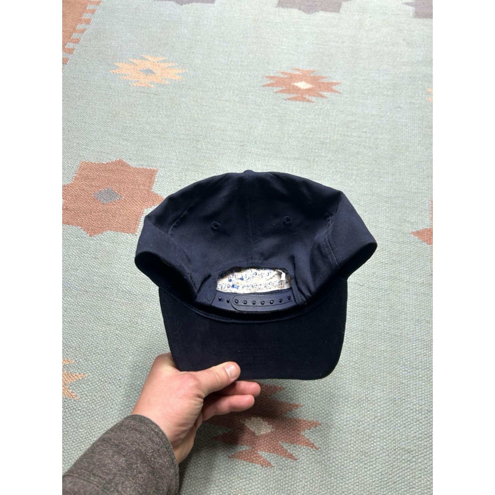 Vintage VINTAGE SnapBack hat cap H&E tire services Flint Michigan blue yellow adjustable Size ONE SIZE - 4 Thumbnail