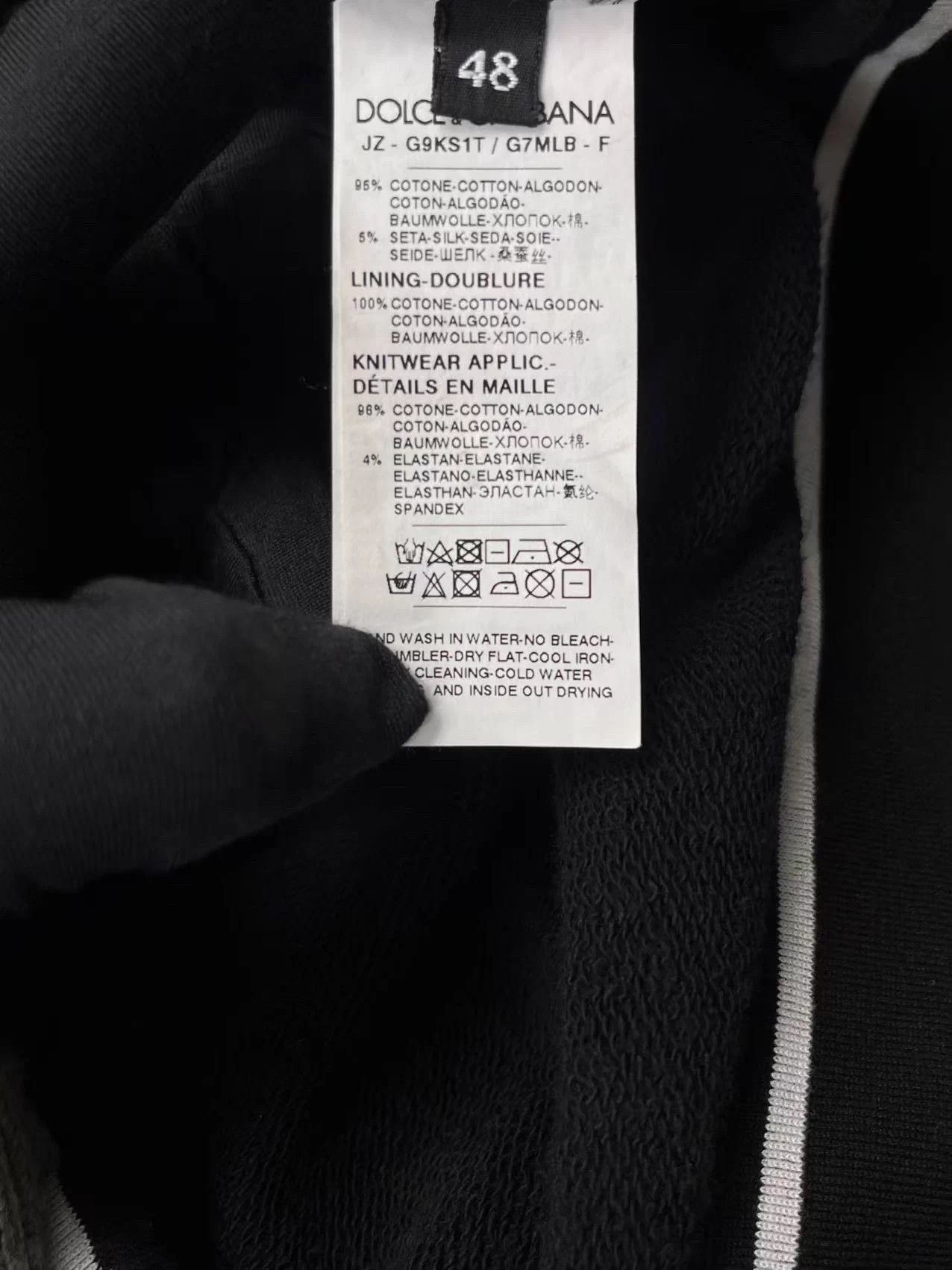 Dolce & Gabbana Dolce & Gabbana Black Embroidered Logo Hoodie 48 Size US M / EU 48-50 / 2 - 5 Thumbnail