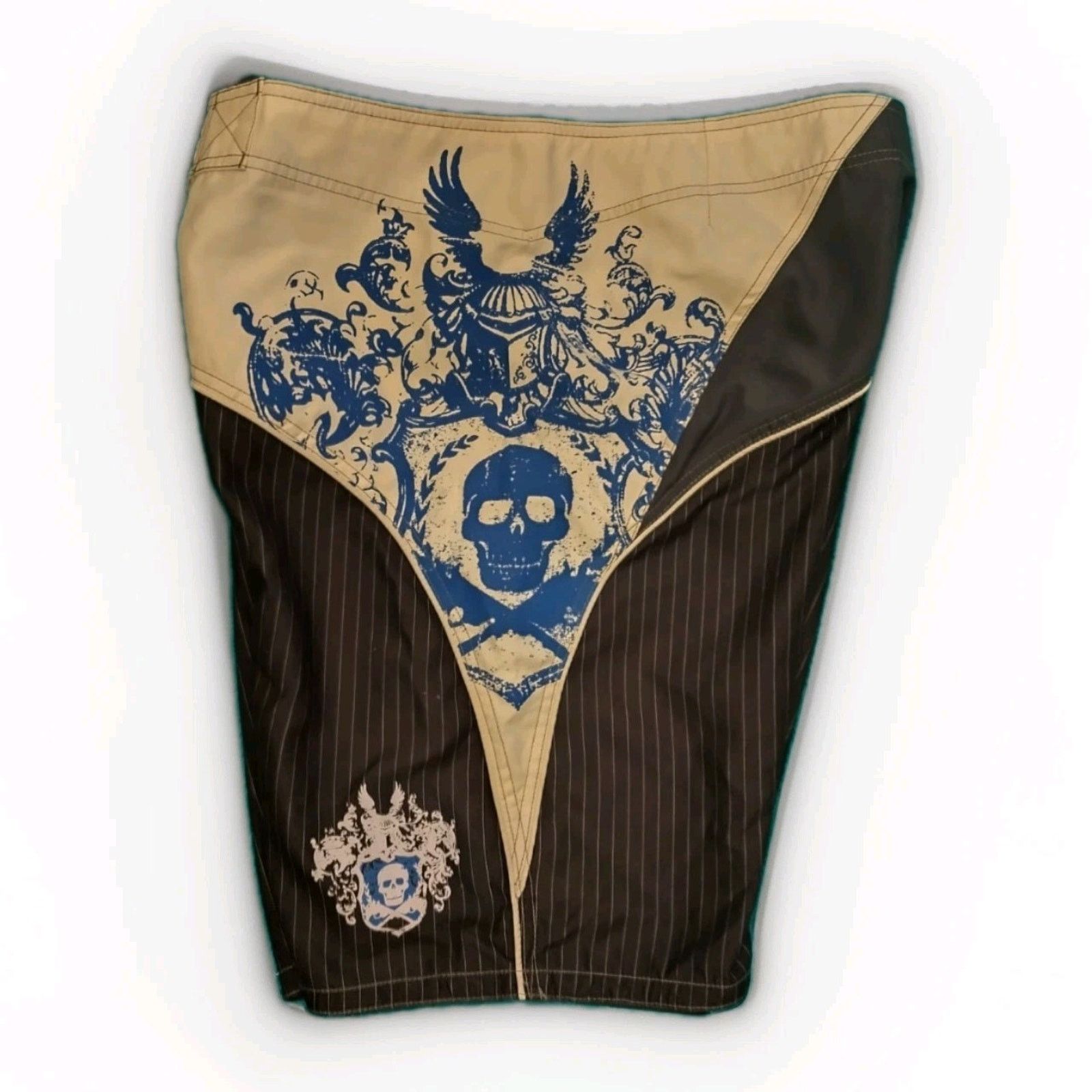 Mossimo MOSSIMO Board Shorts Pinstripe & Gothic Graphic Men's 35 Size US 35 - 2 Thumbnail