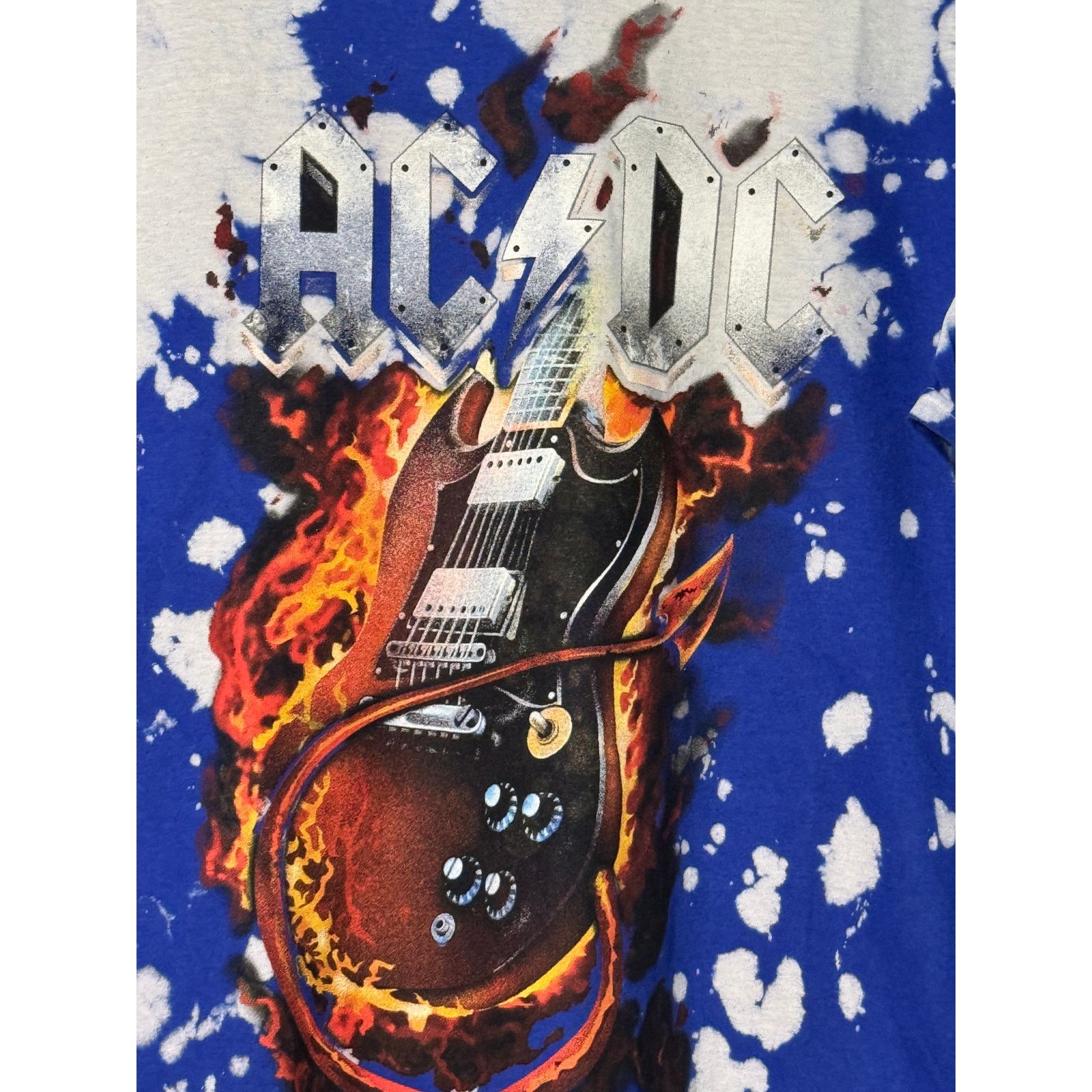Other ACDC Devil Guitar on Fire Tie Dye Graphic Tee Blue White XL Size US XL / EU 56 / 4 - 2 Thumbnail