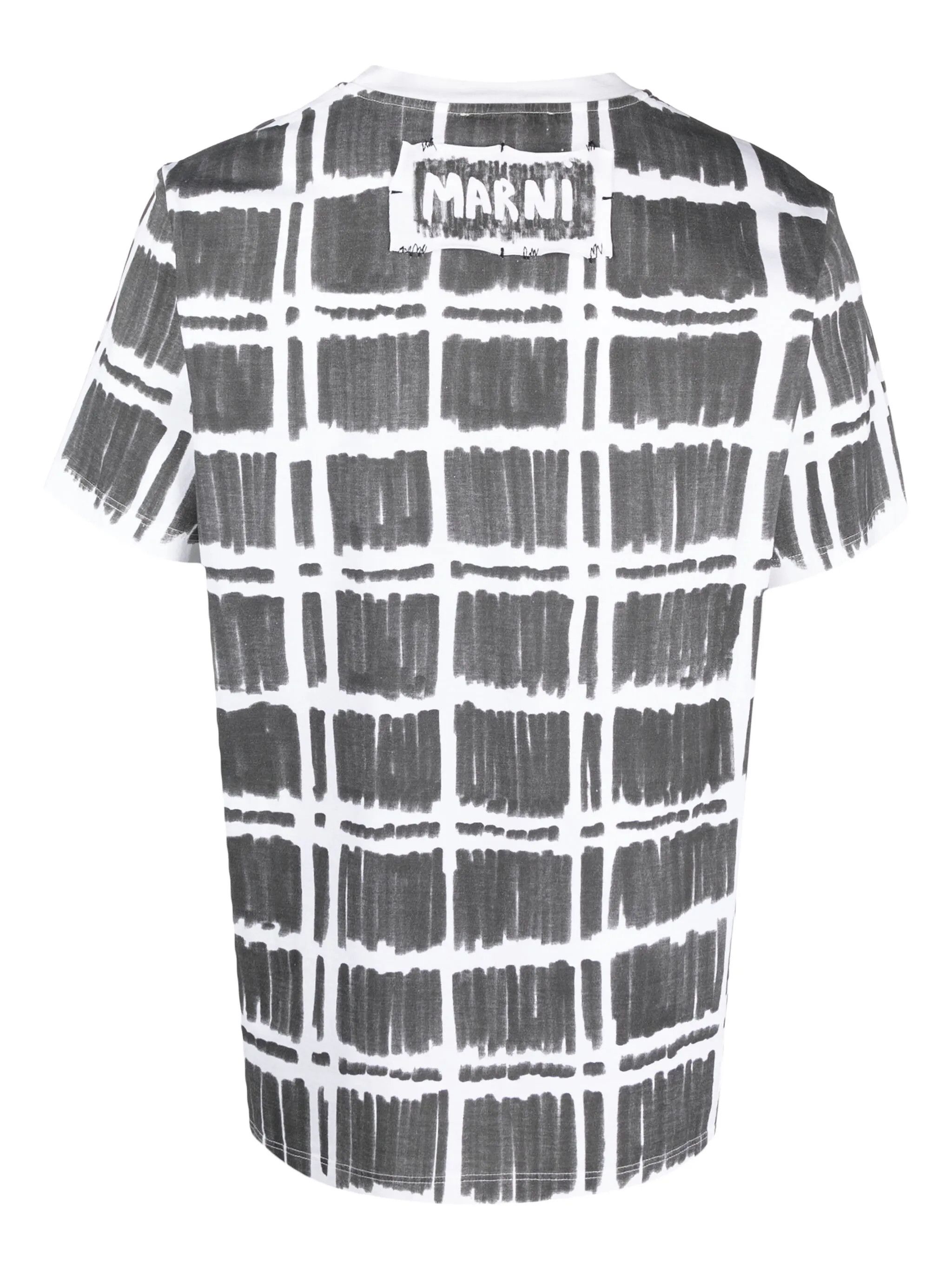 Marni o1y0225 Crewneck T-Shirt in White/Black Size US M / EU 48-50 / 2 - 2 Thumbnail