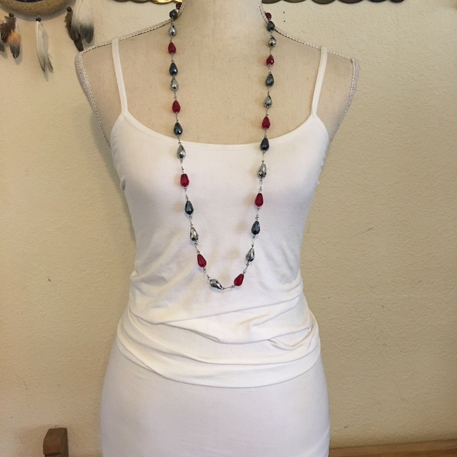 Jewelry Julea B sparkle raindrop bead long necklace Size ONE SIZE - 4 Thumbnail
