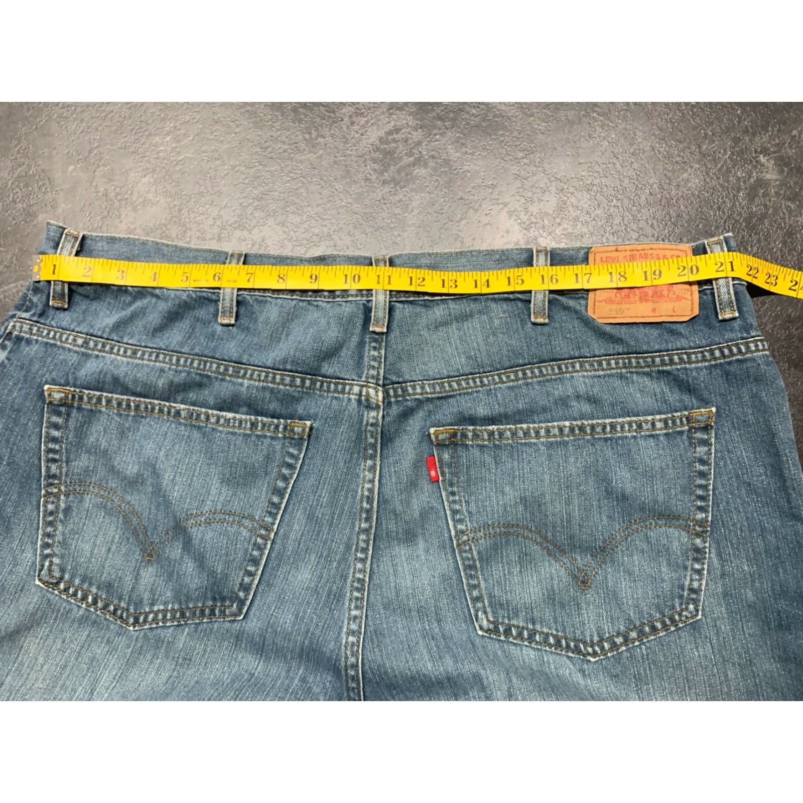 Levi's Levi's 559 Relaxed Straight Jeans Mens 44x30 Blue Dark Wash Denim Size US 44 / EU 60 - 5 Thumbnail