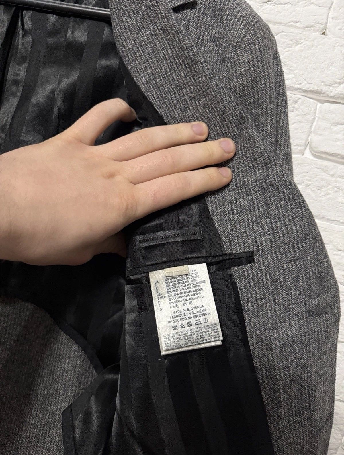 Diesel Black Gold Rare Diesel Black Gold Label Tweed Men`s Blazer Sz 50R Size 50R - 8 Thumbnail