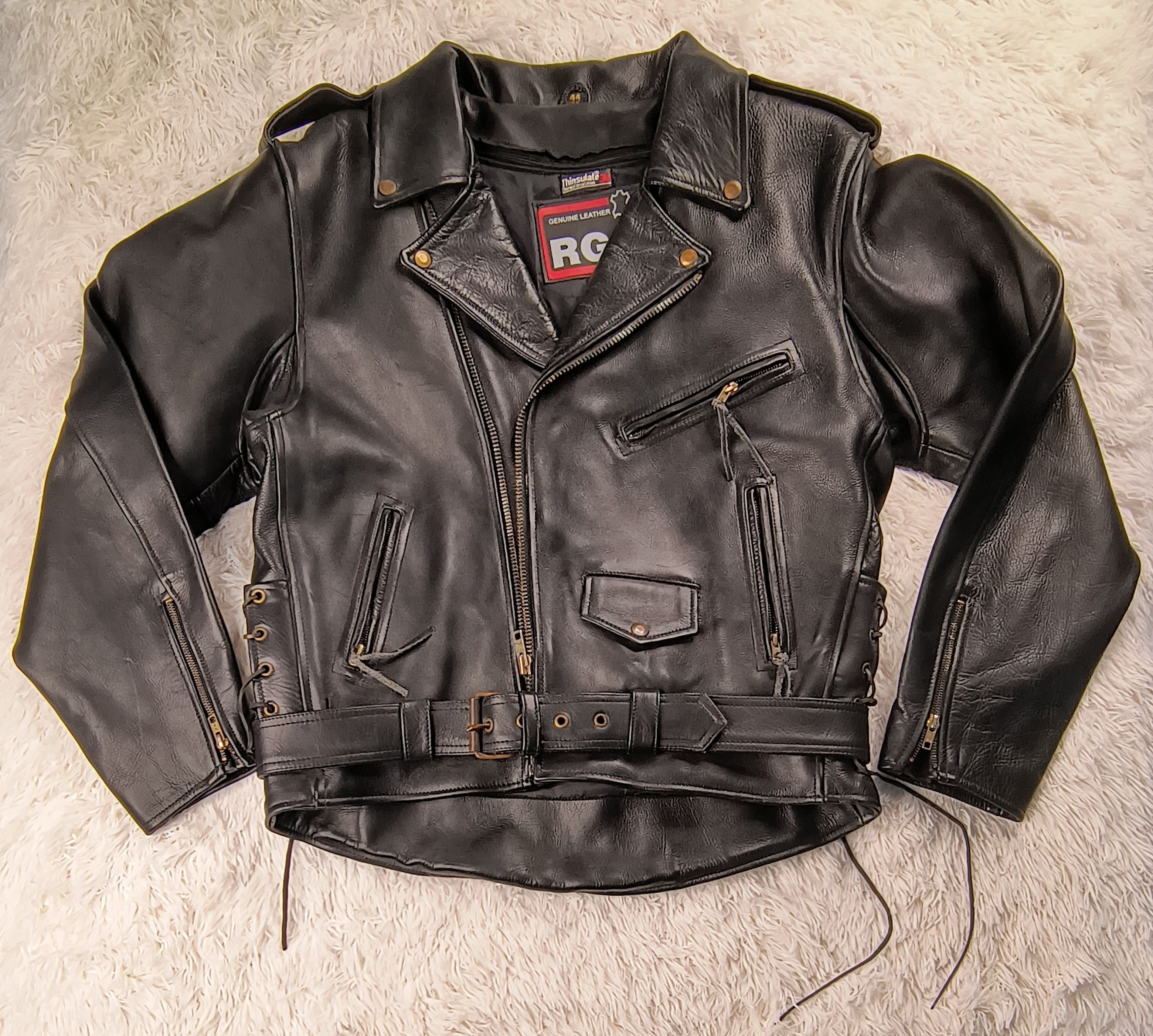 Genuine Leather Vintage Thinsulate RGC genuine leather jacket Size US M / EU 48-50 / 2 - 1 Thumbnail