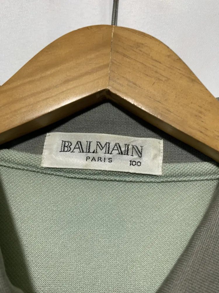 Balmain 2000s Balmain Paris spell out polo shirt rugby Size US L / EU 52-54 / 3 - 9 Thumbnail