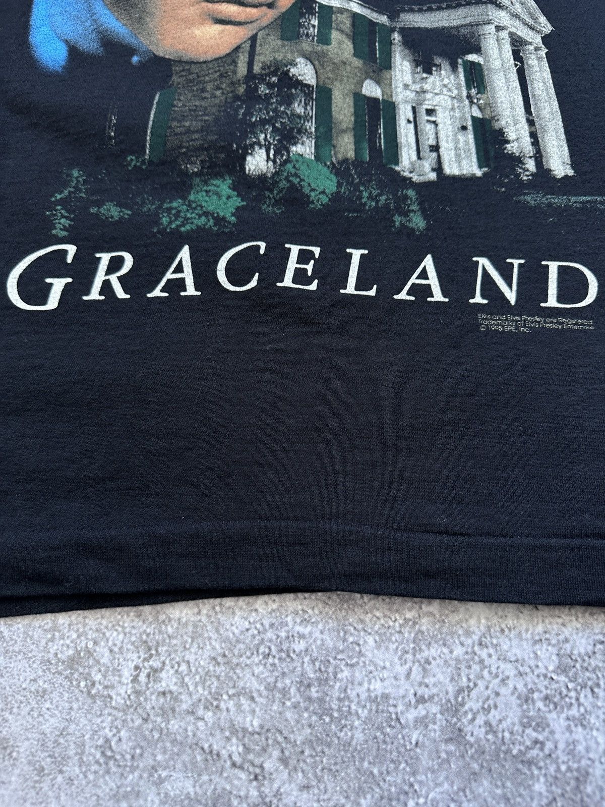 Band Tees Elvis Presley Vintage 1995 T-Shirt Graceland Single Stitch Size US M / EU 48-50 / 2 - 6 Thumbnail