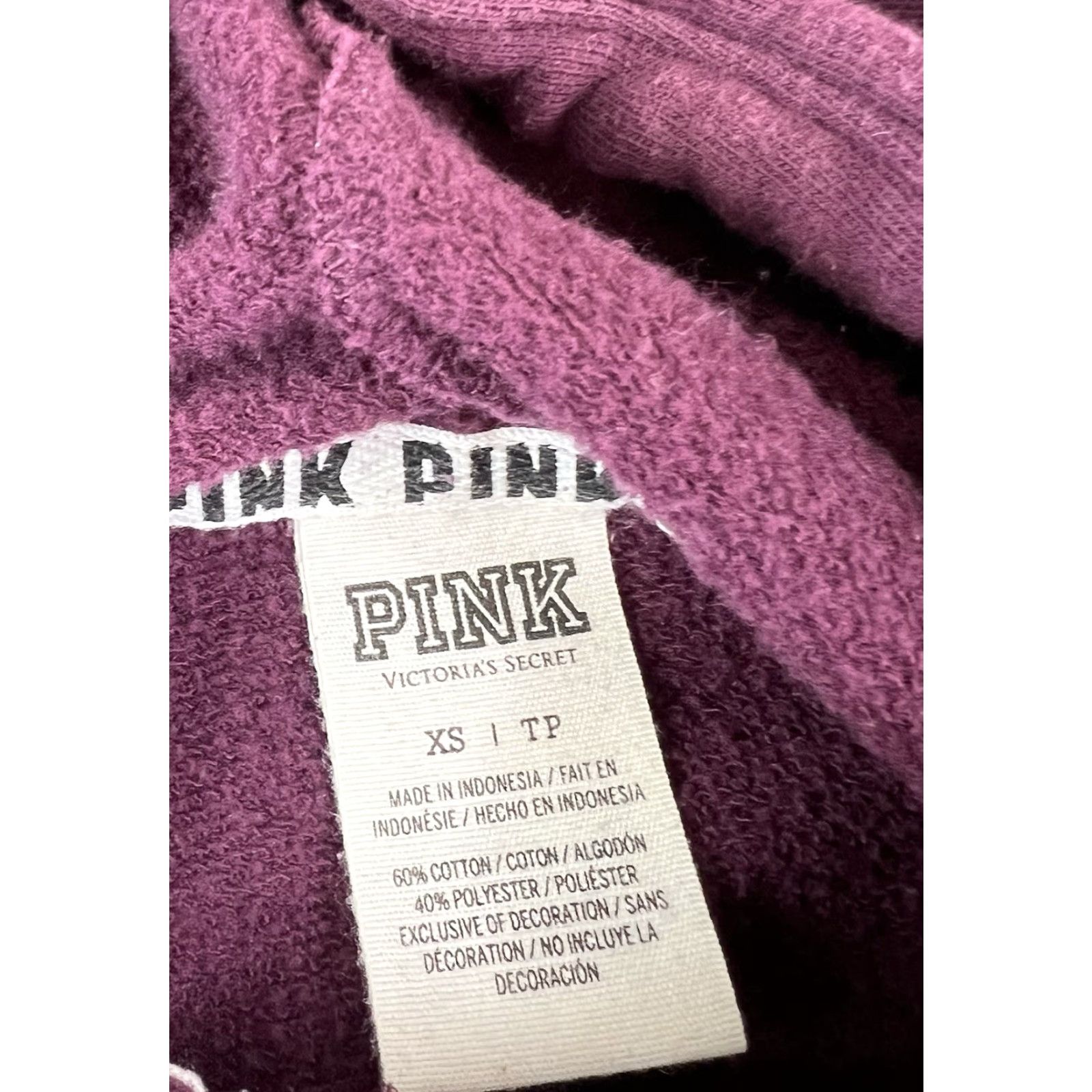 Victoria's Secret Victoria's Secret PINK Hoodie Women's XS Pullover Long Sleeve Logo Pocket Hooded Casual Sweatshirt Pink Cotton Size XS / US 0-2 / IT 36-38 - 5 Thumbnail