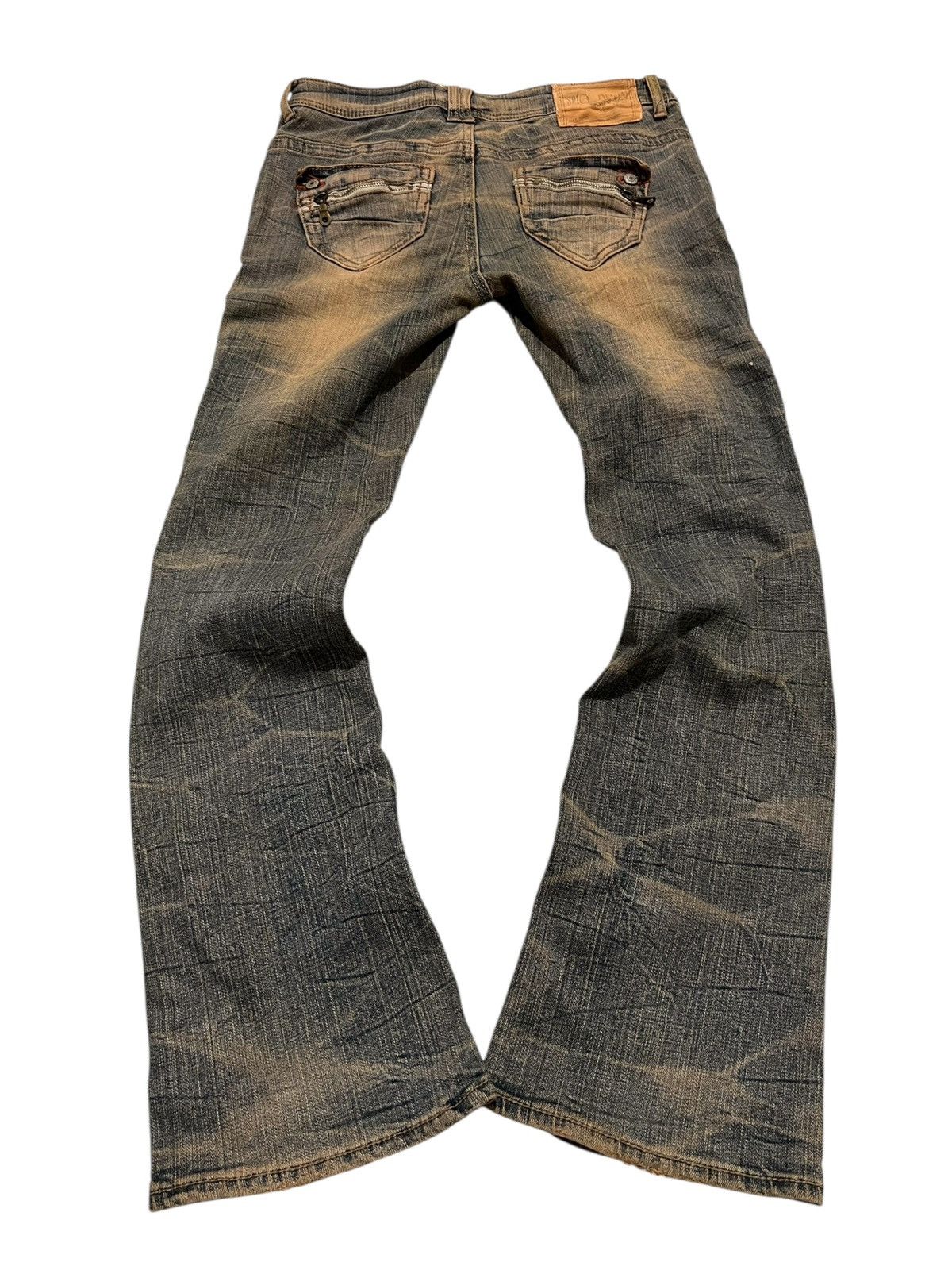 If Six Was Nine × Japanese Brand × Le Grande Bleu (L.G.B.) Spicy denim mudwash flared Denim pants Size US 29 - 2 Thumbnail
