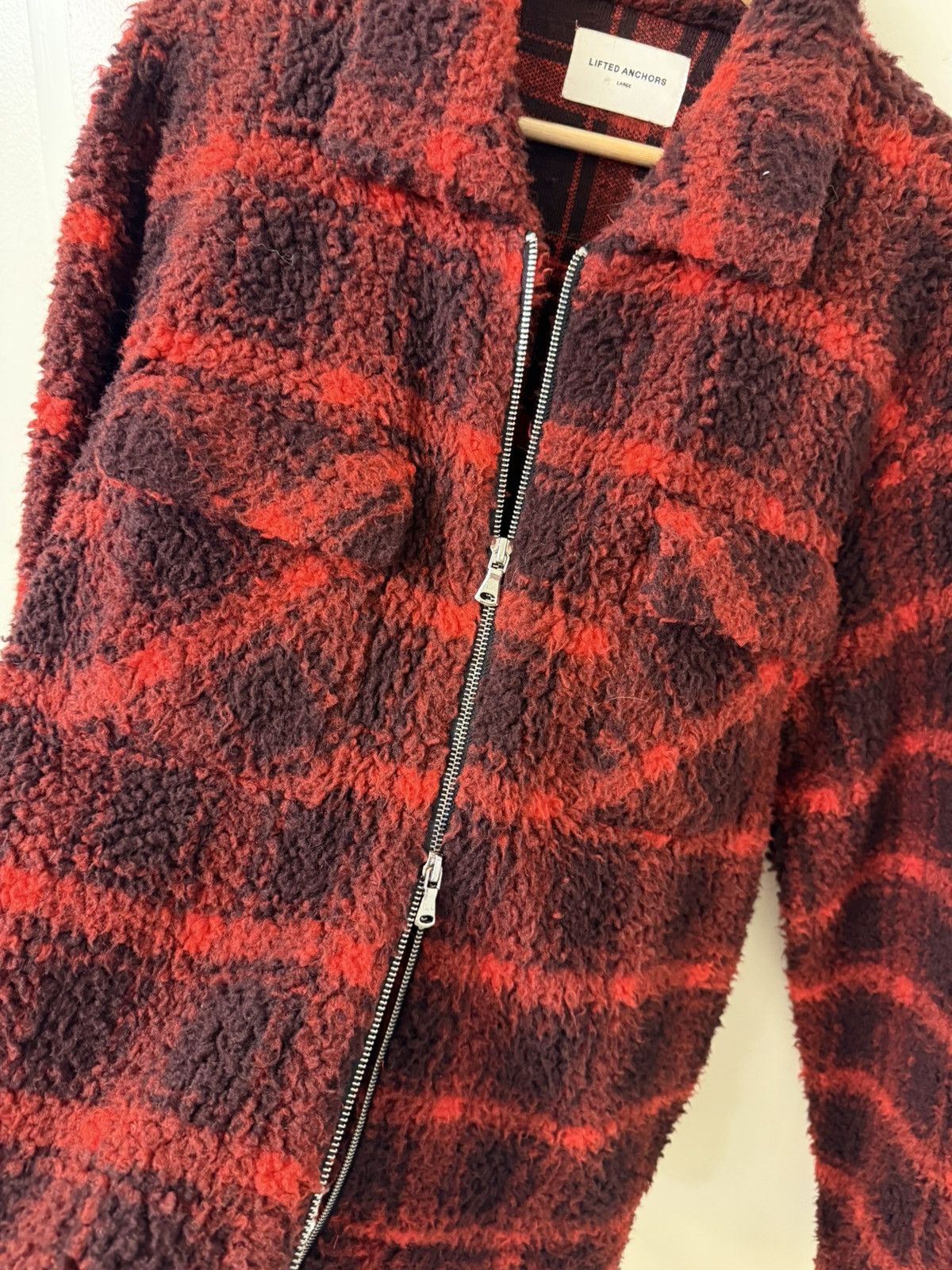 Lifted Anchors LIFTED ANCHORS MEN PRINCE FLANNEL JACKET (RED / BLACK) Size US L / EU 52-54 / 3 - 5 Thumbnail