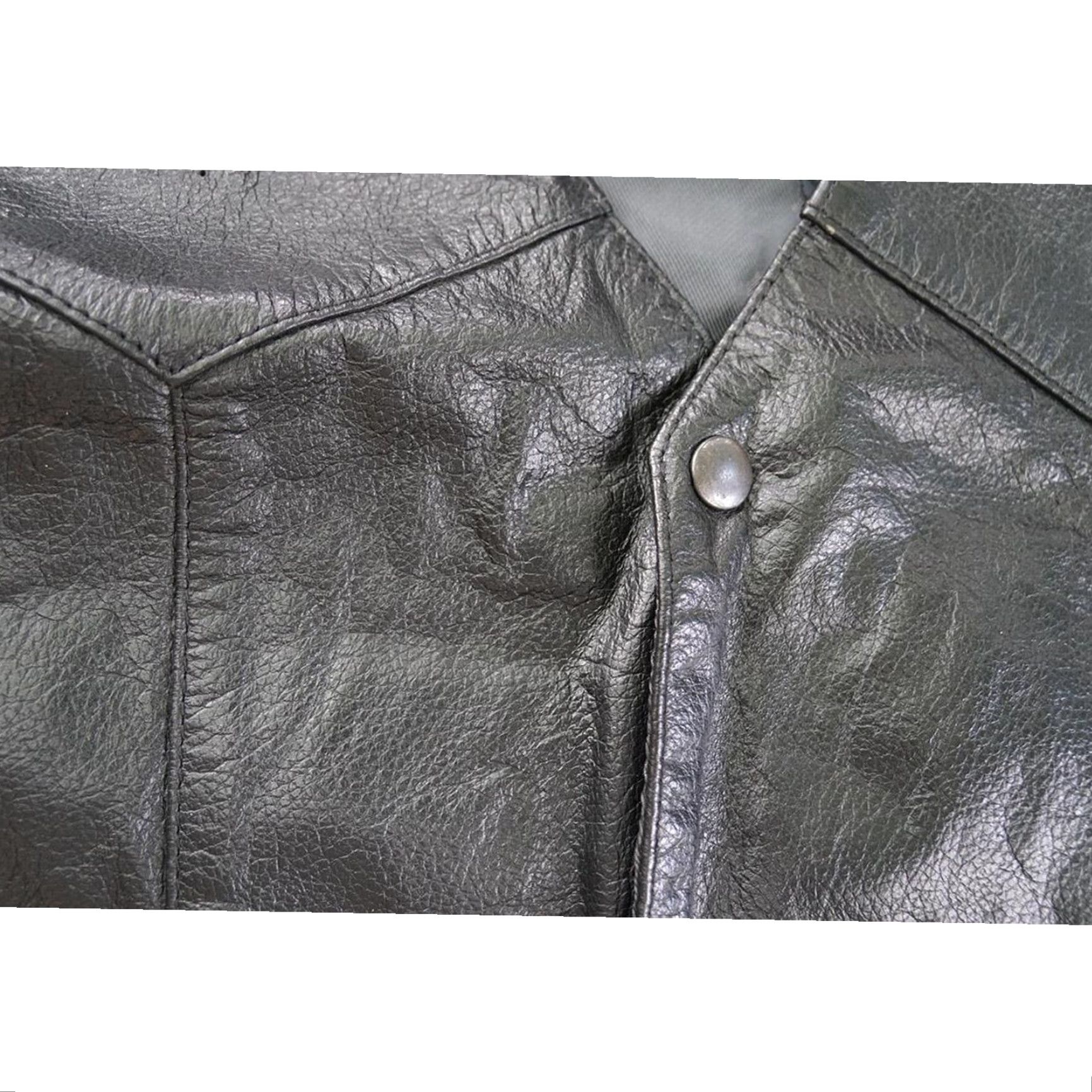 Vintage VINTAGE Street & Steel Leather Motorcycle Vest Men's 46 Black Size US S / EU 44-46 / 1 - 5 Thumbnail