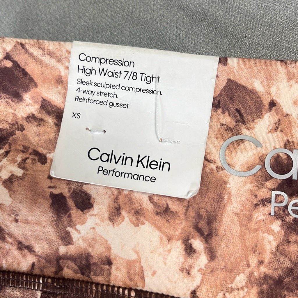 Calvin Klein Calvin Klein Womens XS Performance 7/8 Leggings Tights Brown Size 25" / US 0 / IT 36 - 5 Thumbnail