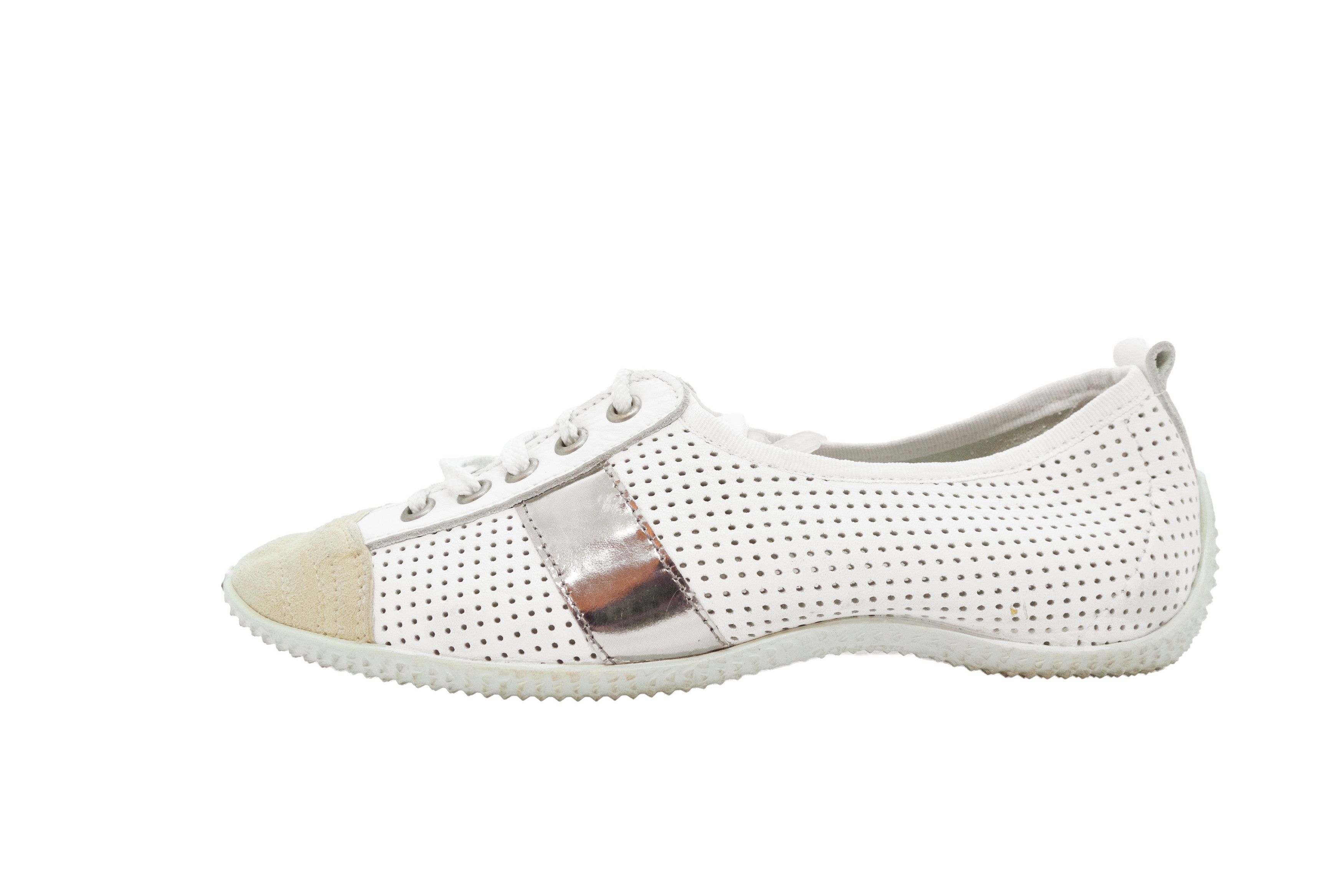 Sonia Rykiel Mesh Leather Low Sneakers Size US 5 / IT 35 - 1 Thumbnail