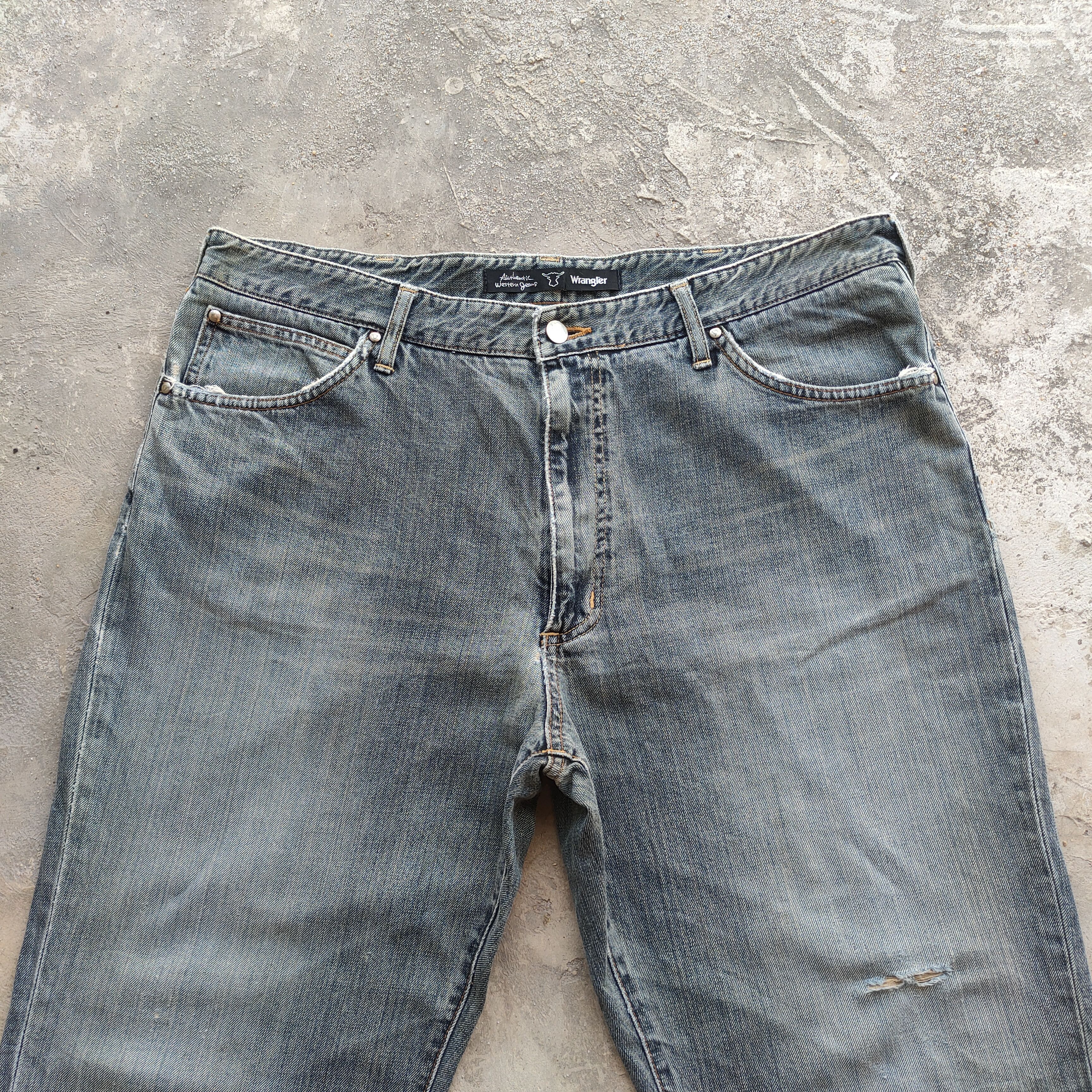 Jean × Vintage × Wrangler W38 VINTAGE WRANGLER FADED DISTRESSED JEANS PANTS Size US 38 / EU 54 - 4 Thumbnail