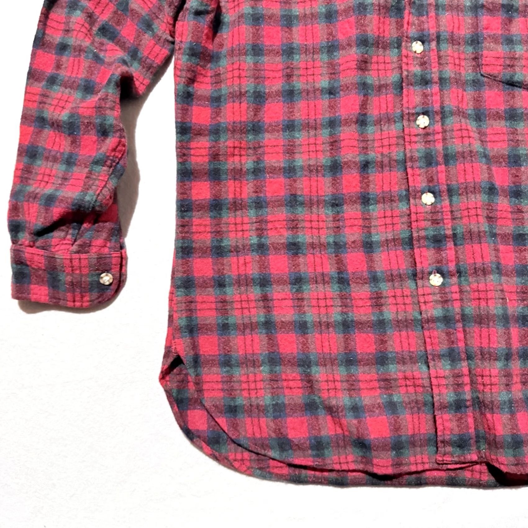 Pendleton VINTAGE Pendleton Shirt Men Wool Flannel Plaid Green Red USA Made Large Size US L / EU 52-54 / 3 - 5 Thumbnail
