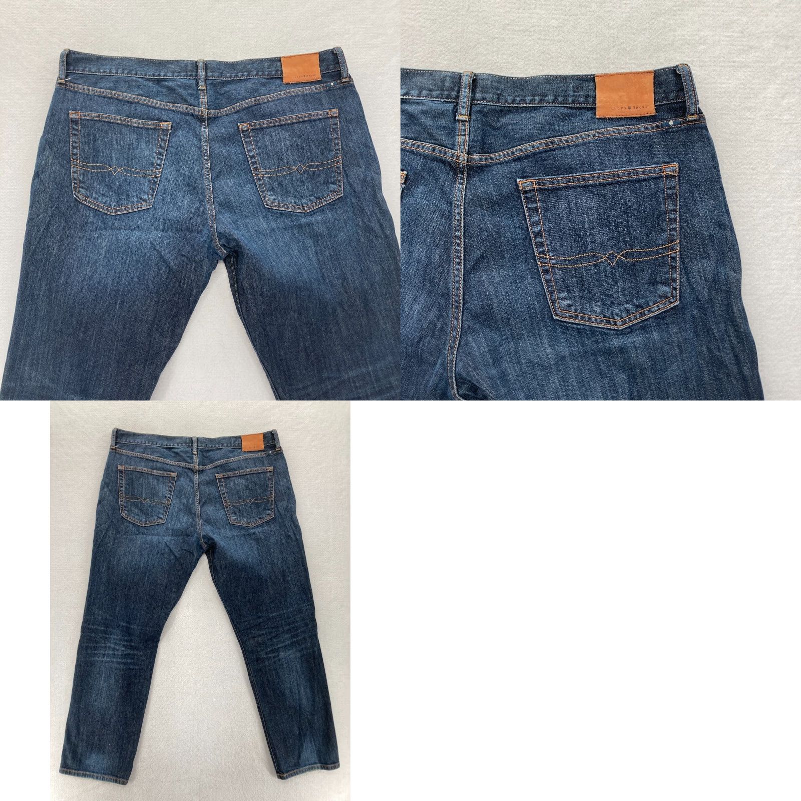 Lucky Brand Lucky Brand 221 Original Straight Mens 40x30 Dark Wash Blue Denim Jeans Mid Rise Jeans Size US 40 / EU 56 - 9 Thumbnail