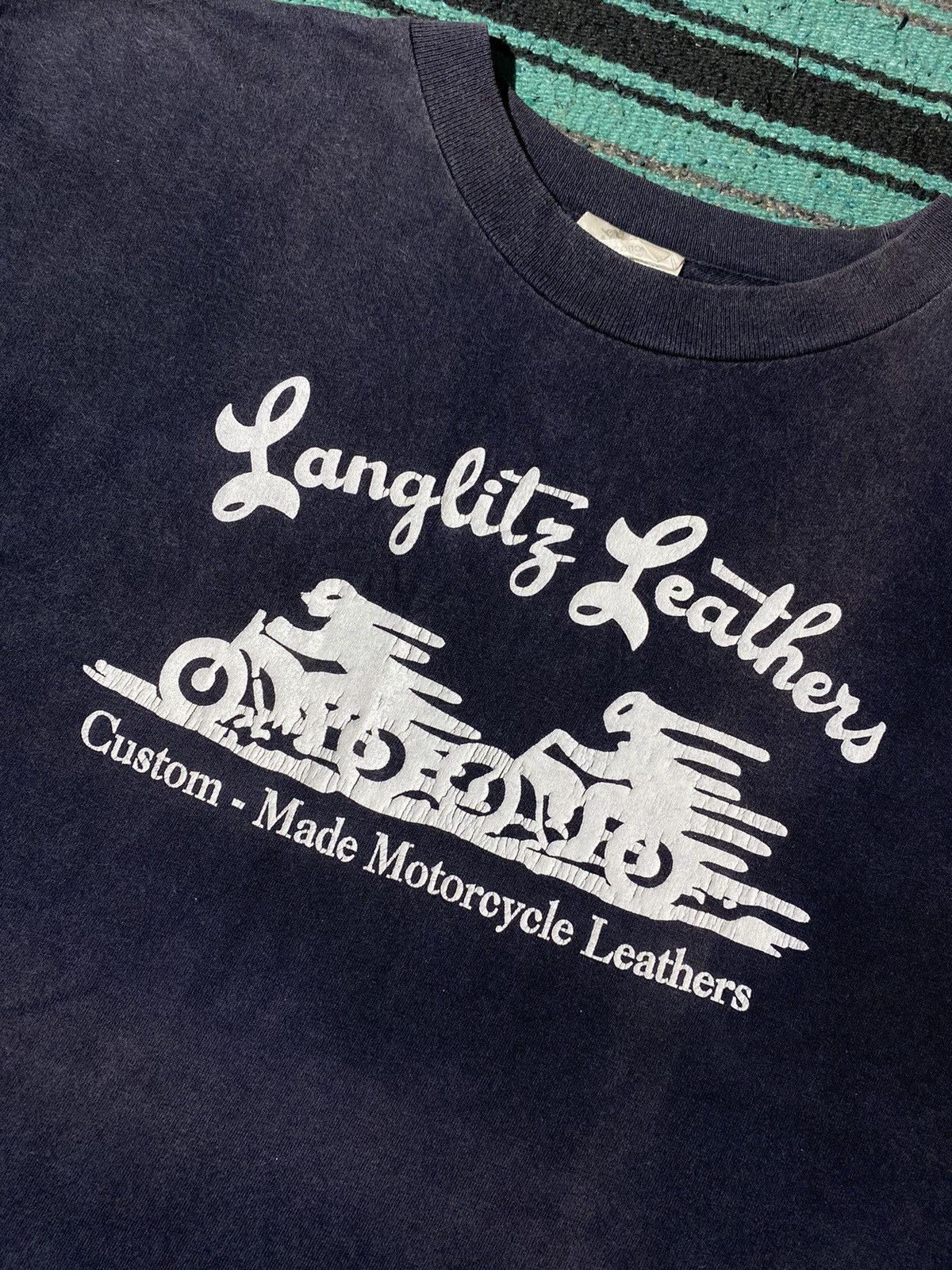 Other Vintage Langlitz Leather Tshirt Size US M / EU 48-50 / 2 - 2 Thumbnail