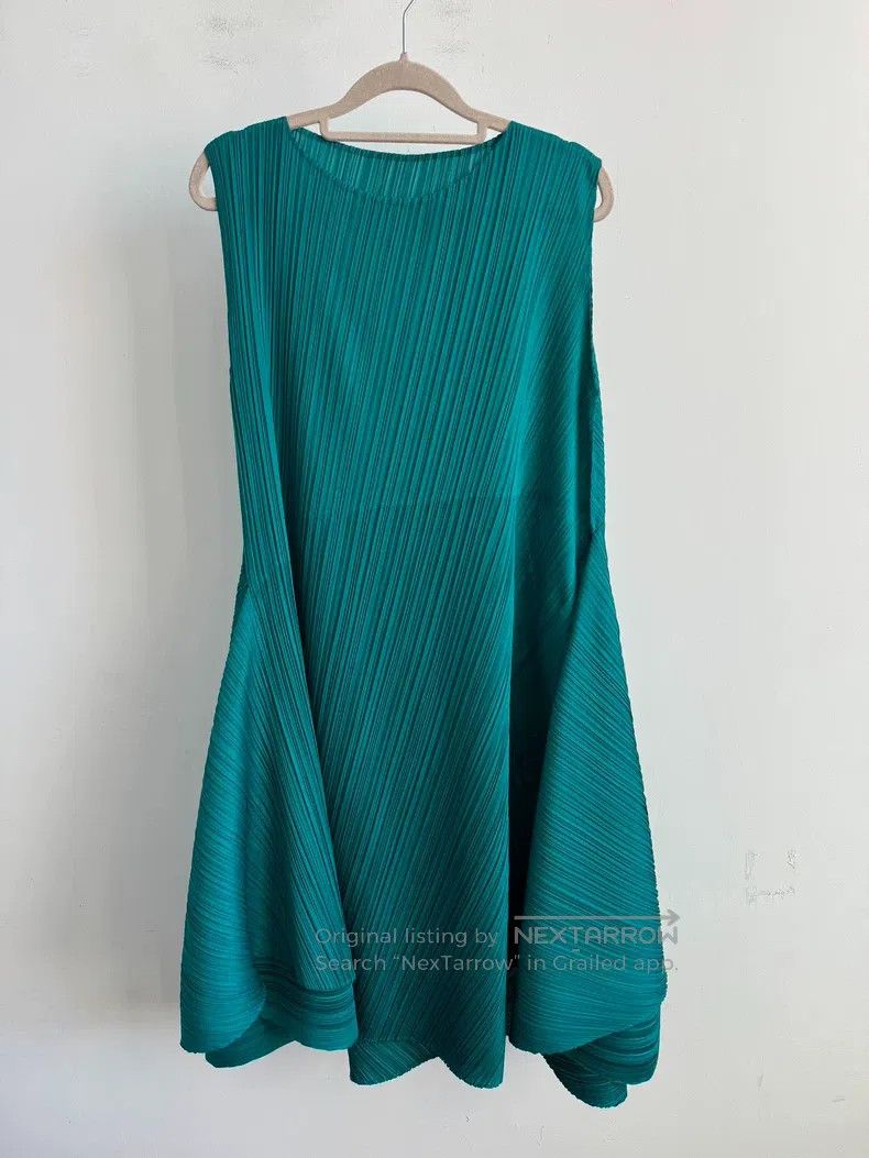 Issey Miyake Issey Miyake Blue Dress Size L / US 10 / IT 46 - 1 Thumbnail