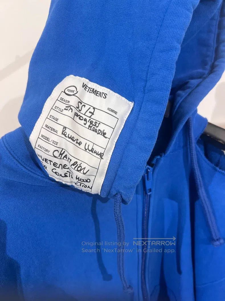 Vetements VETEMENTS Champion Off-Shoulder Destruction Hoodie Size US XS / EU 42 / 0 - 4 Thumbnail