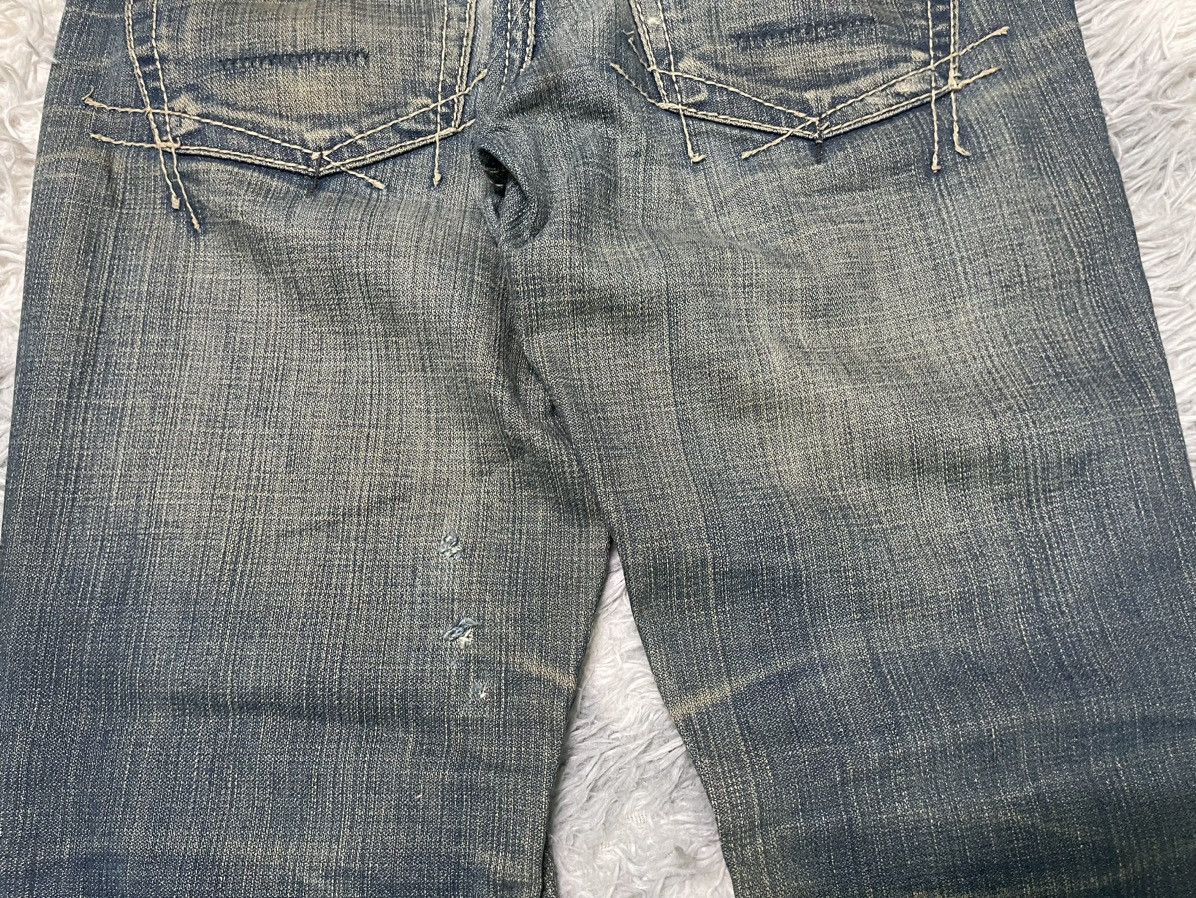20471120 90s YANUK FLARE JEANS DISTRESSED DESIGN Size US 30 / EU 46 - 15 Thumbnail