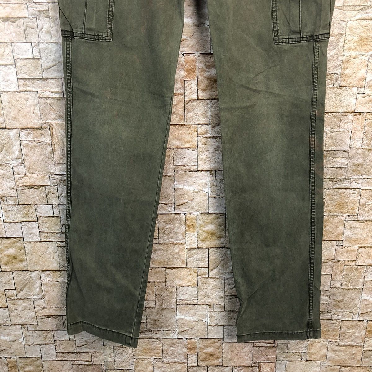 Faded Glory Uniqlo Green Cargo utility japan Multipocket Pants #A448 Size US 29 - 6 Thumbnail