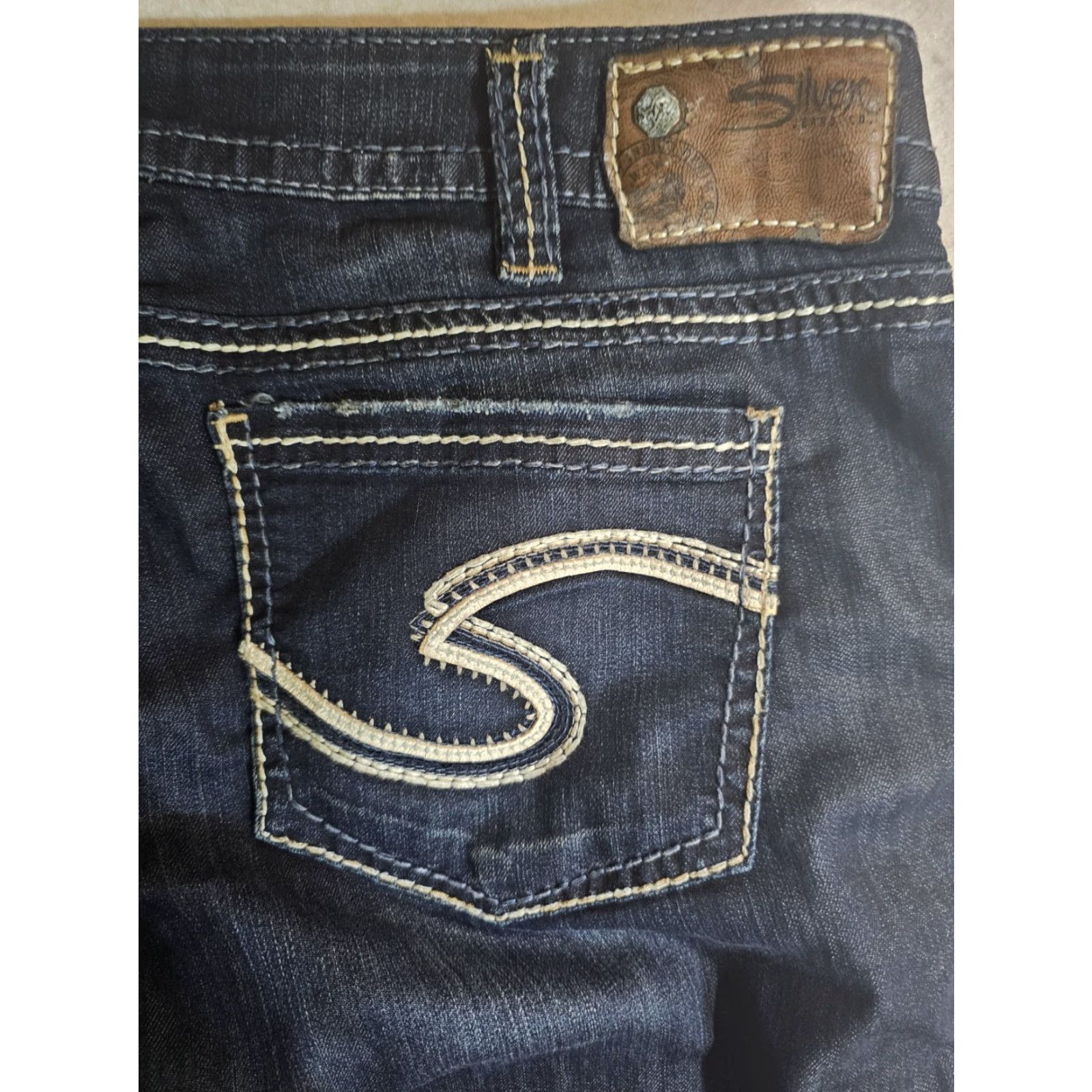 Silver Jeans Co. Silver Jeans Frances Jeans Women W31xL31 Dark Wash Bootcut Mid Stretch Size 24" / US 00 / IT 34 - 4 Thumbnail