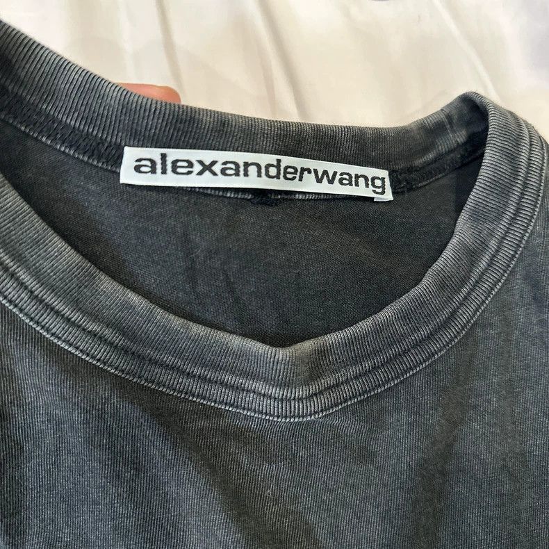 Alexander Wang Alexander Wang Acid Wash Long Sleeve T-Shirt- Size S / US 4 / IT 40 - 2 Thumbnail