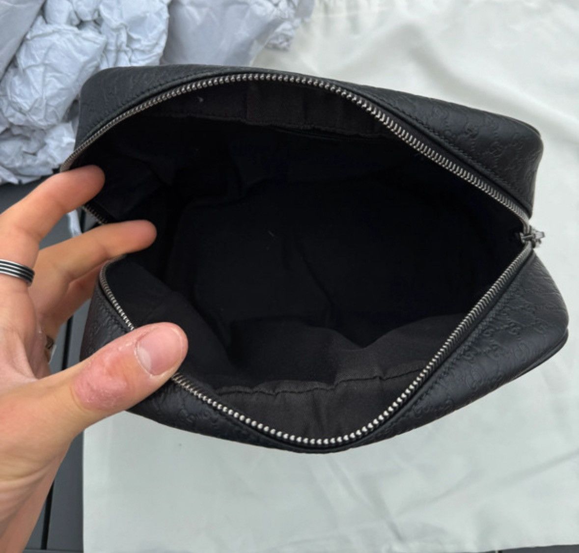 Gucci Gucci Leather Pouch – Black – Brand New with Tags Size 38 - 6 Thumbnail