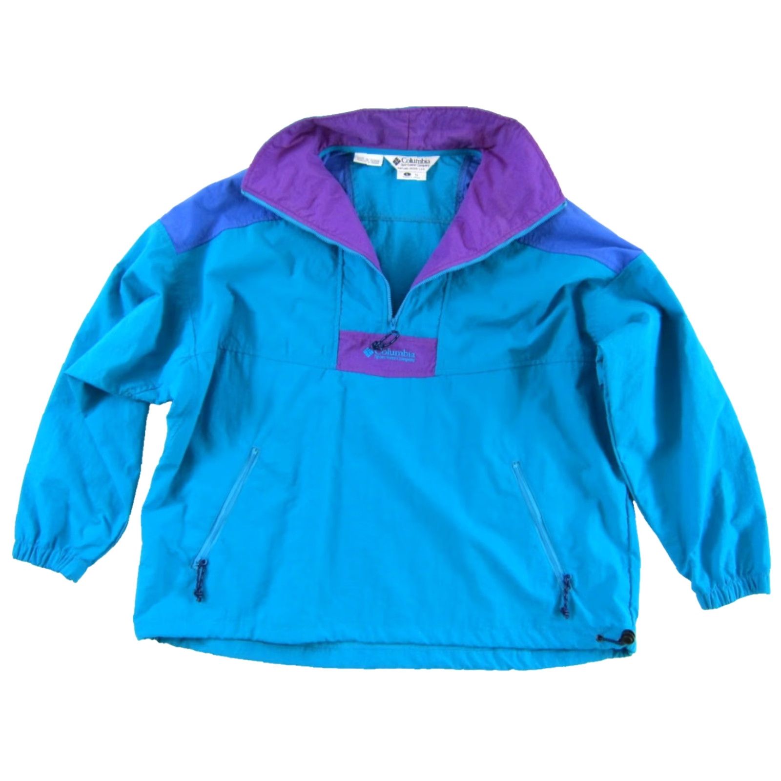 Vintage VINTAGE Columbia 100% Nylon Blue Purple Pullover Windbreaker Jacket Women L-XL Size L / US 10 / IT 46 - 3 Thumbnail
