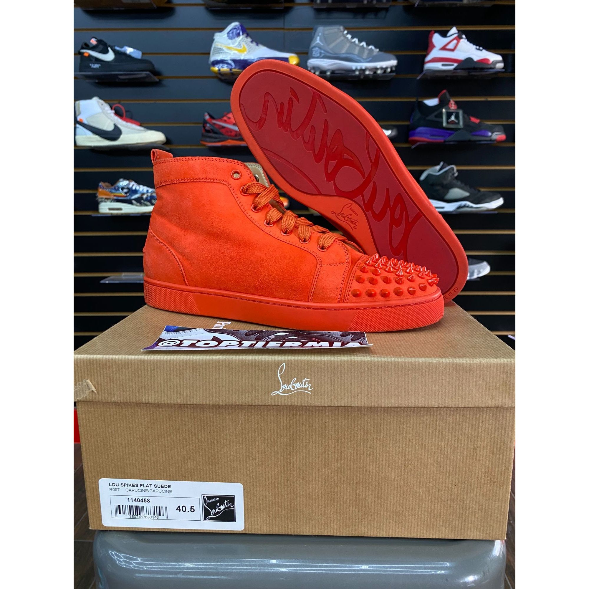 CHRISTIAN LOUBOUTIN ORANGE SUEDE sz 40.5