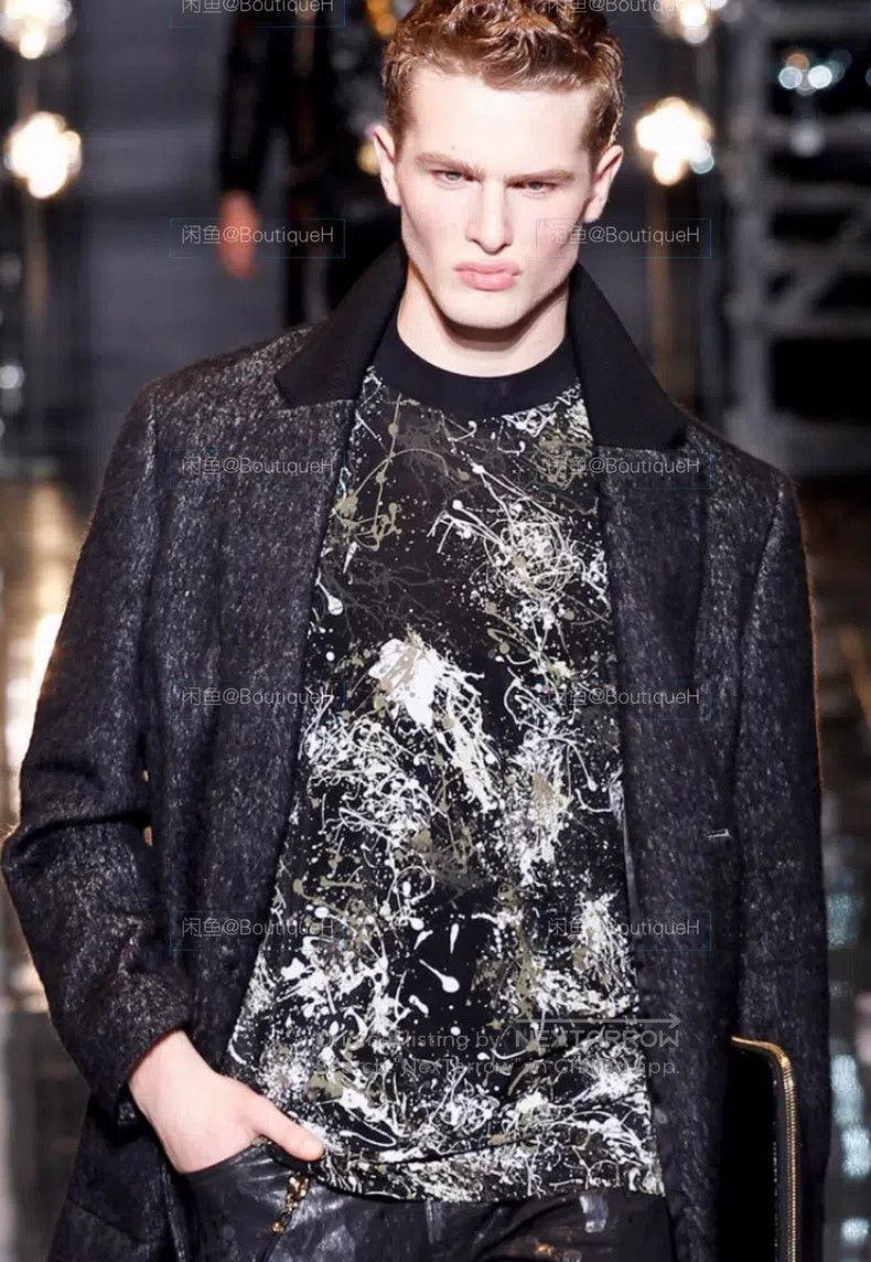 Versace Versace Splashed ink fireworks sweatshirt knitted sweater Size US S / EU 44-46 / 1 - 2 Thumbnail