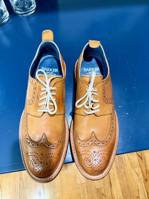 Barker Bailey Cedar Calf Brogue Derby Shoes Size US 9 / EU 42 - 3 Thumbnail