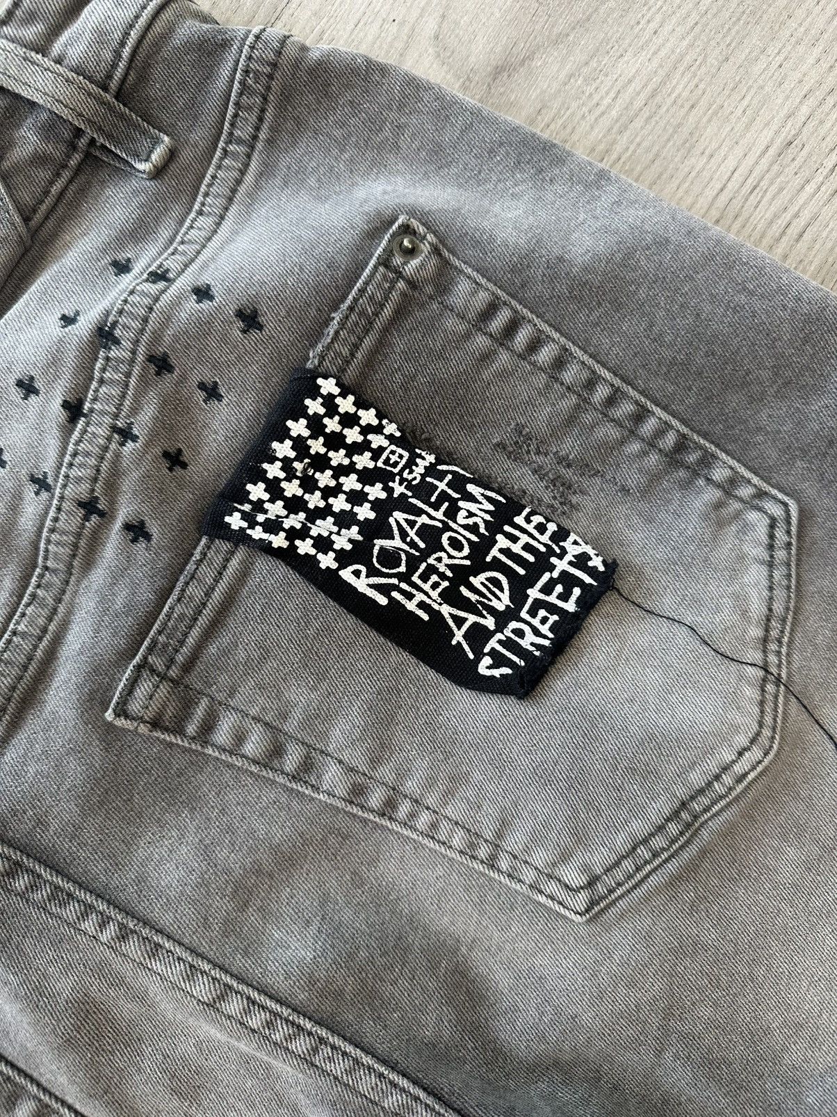 Ksubi Ksubi Distressed Grey Denim Size US 33 - 5 Thumbnail