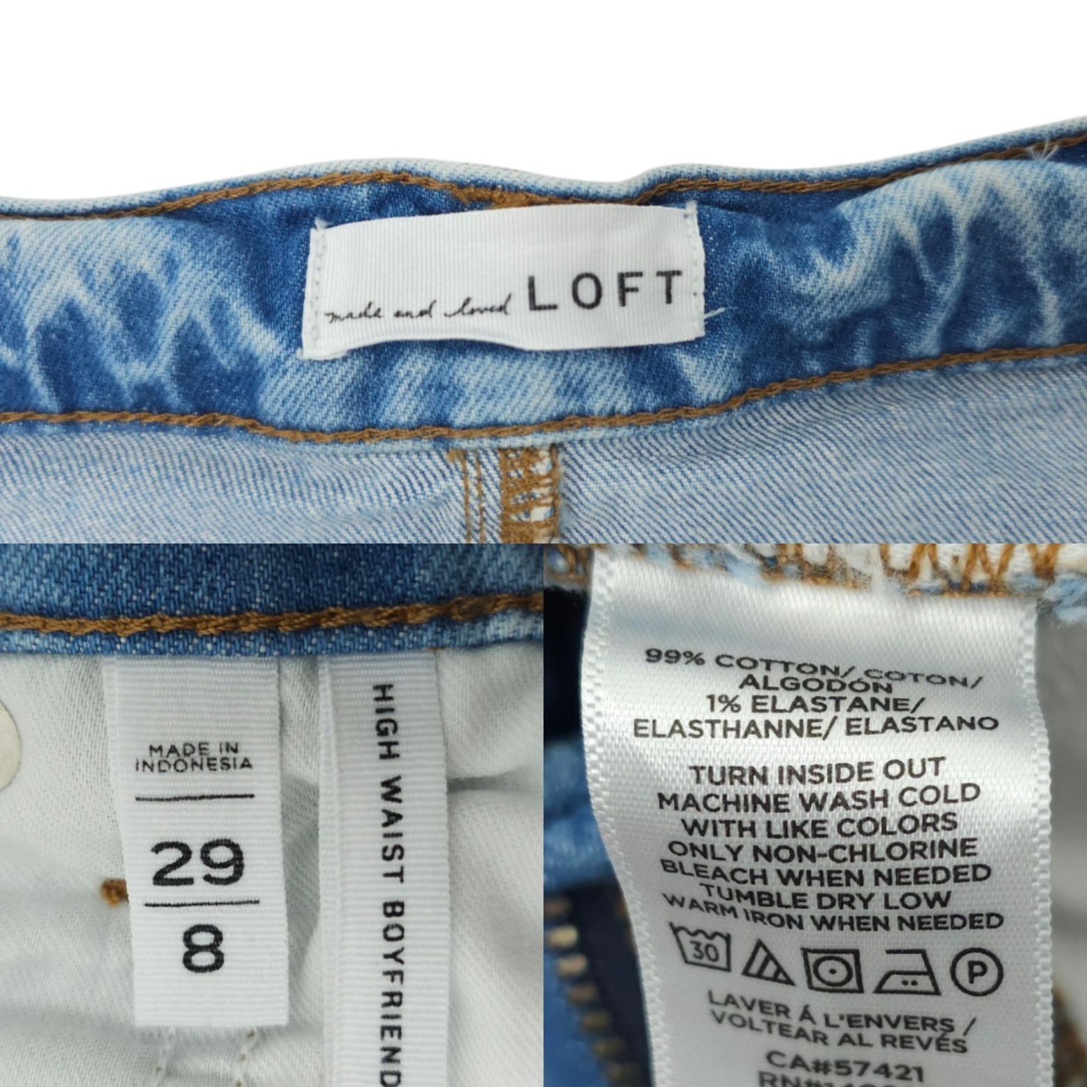 Loft Loft High Waist Boyfriend Jeans Womens 29/8 High Rise Size 30" / US 8 / IT 44 - 8 Thumbnail