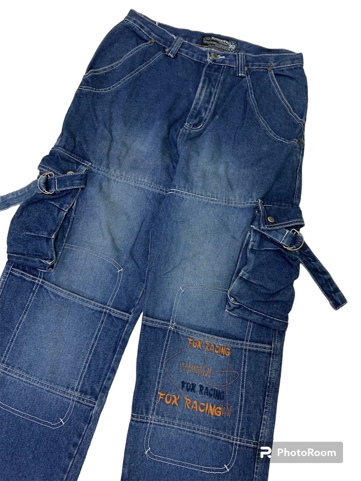 Fox Racing Vintage 90s Fox Racing Baggy Cargo Pant Size US 31 - 2 Thumbnail