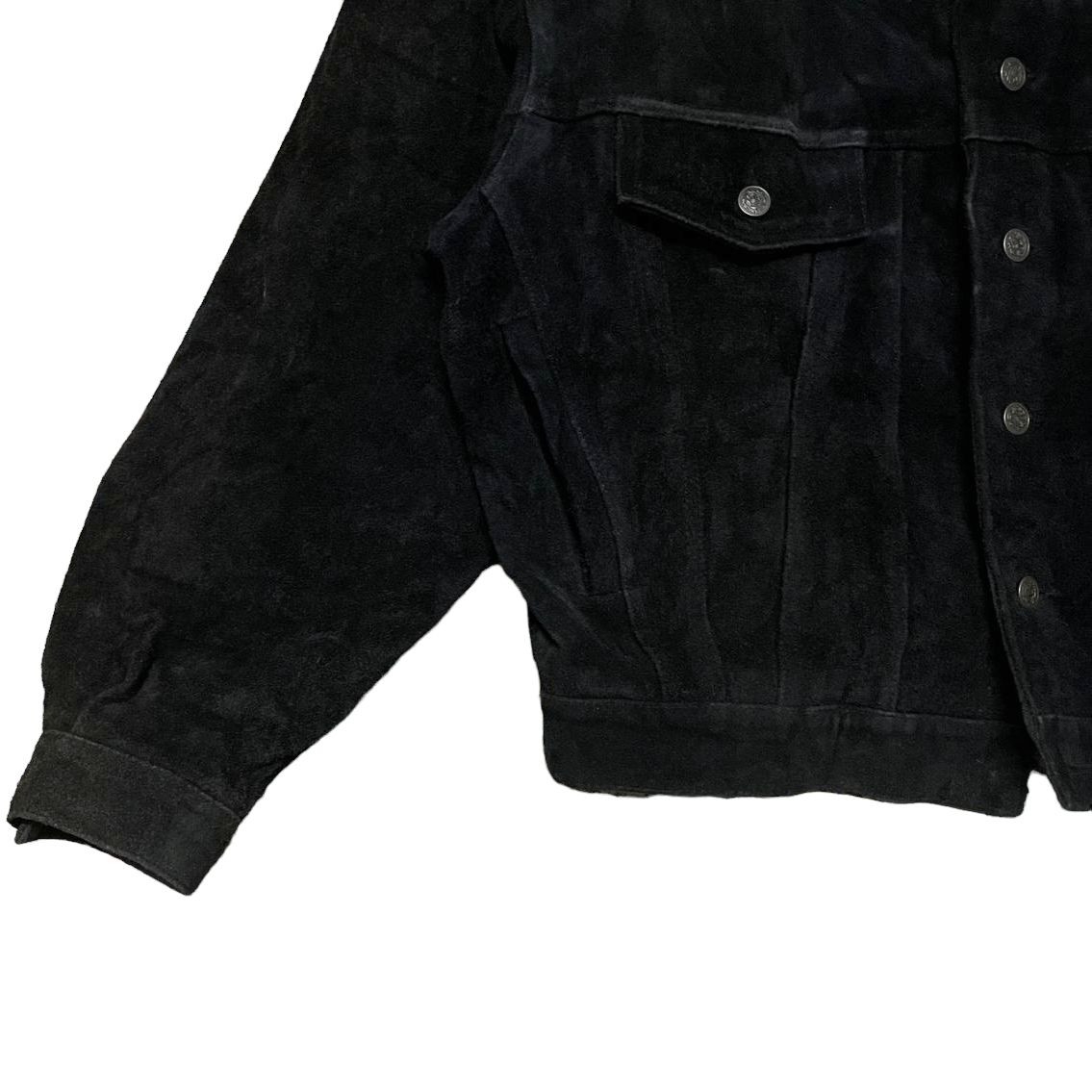 Leather Vintage Trucker Jacket Cowhide Suede Leather Size US L / EU 52-54 / 3 - 3 Thumbnail