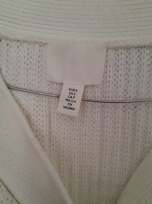 H&M White knitted sweater Size S / US 4 / IT 40 - 2 Thumbnail