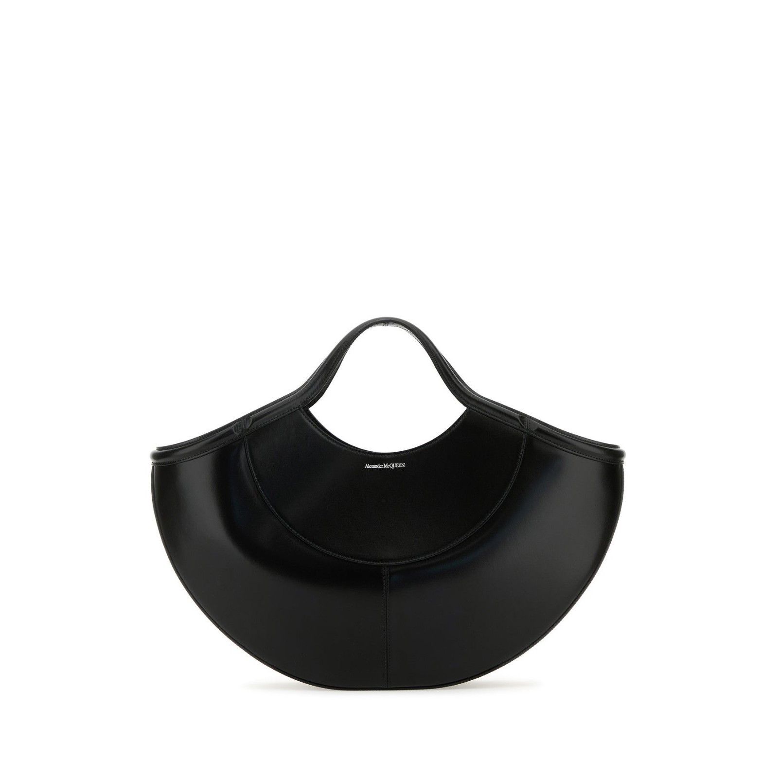 ALEXANDER MCQUEEN The Cove Black Leather Shopper Shoulder Ba