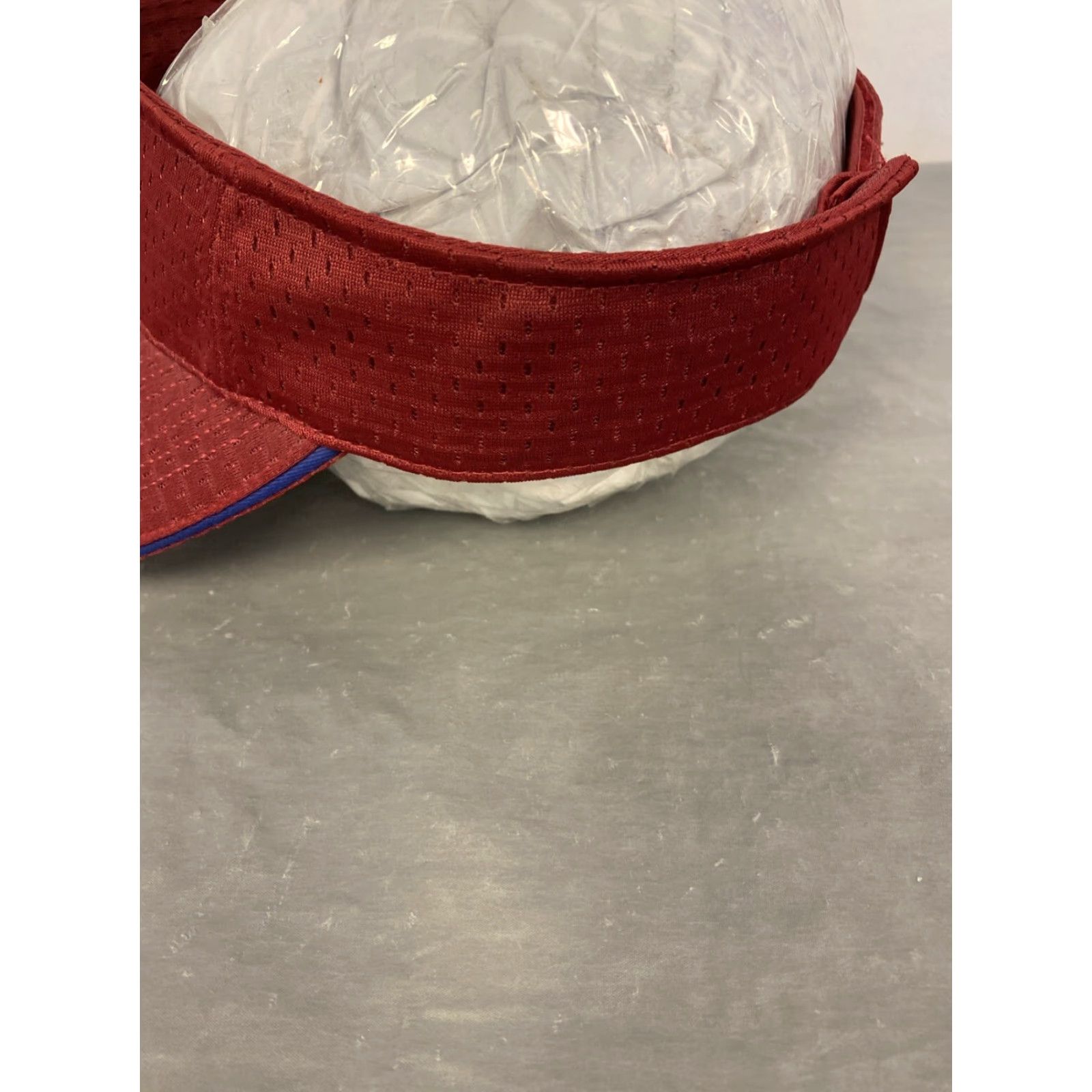NFL VINTAGE Arizona Cardinals Sun Visor Strapback NFL Mens One Size Maroon Football NFL Fans Size ONE SIZE - 3 Thumbnail